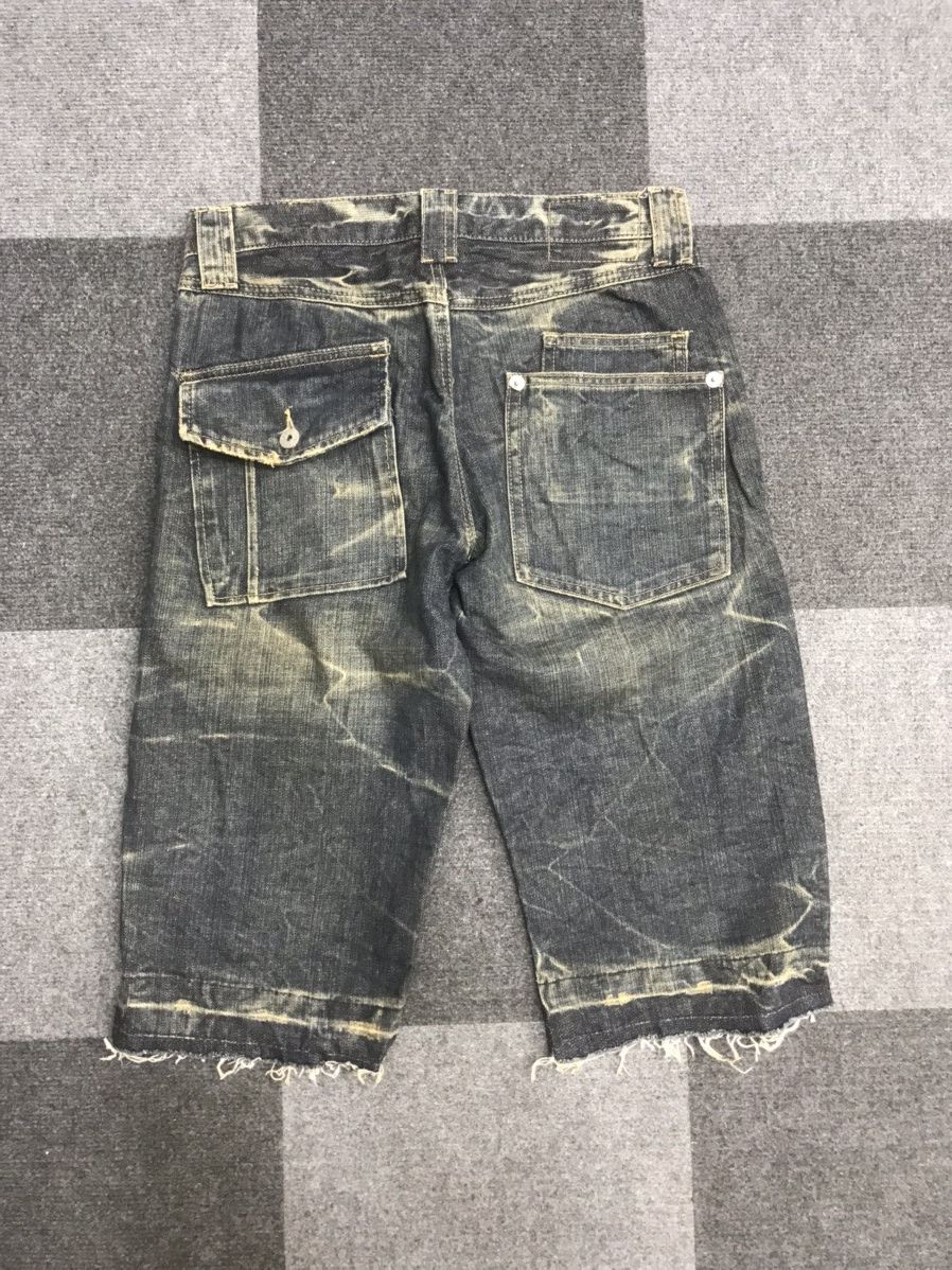Japanese Brand RUSH HOUR Short Distressed Jeans Size US 29 - 7 Thumbnail