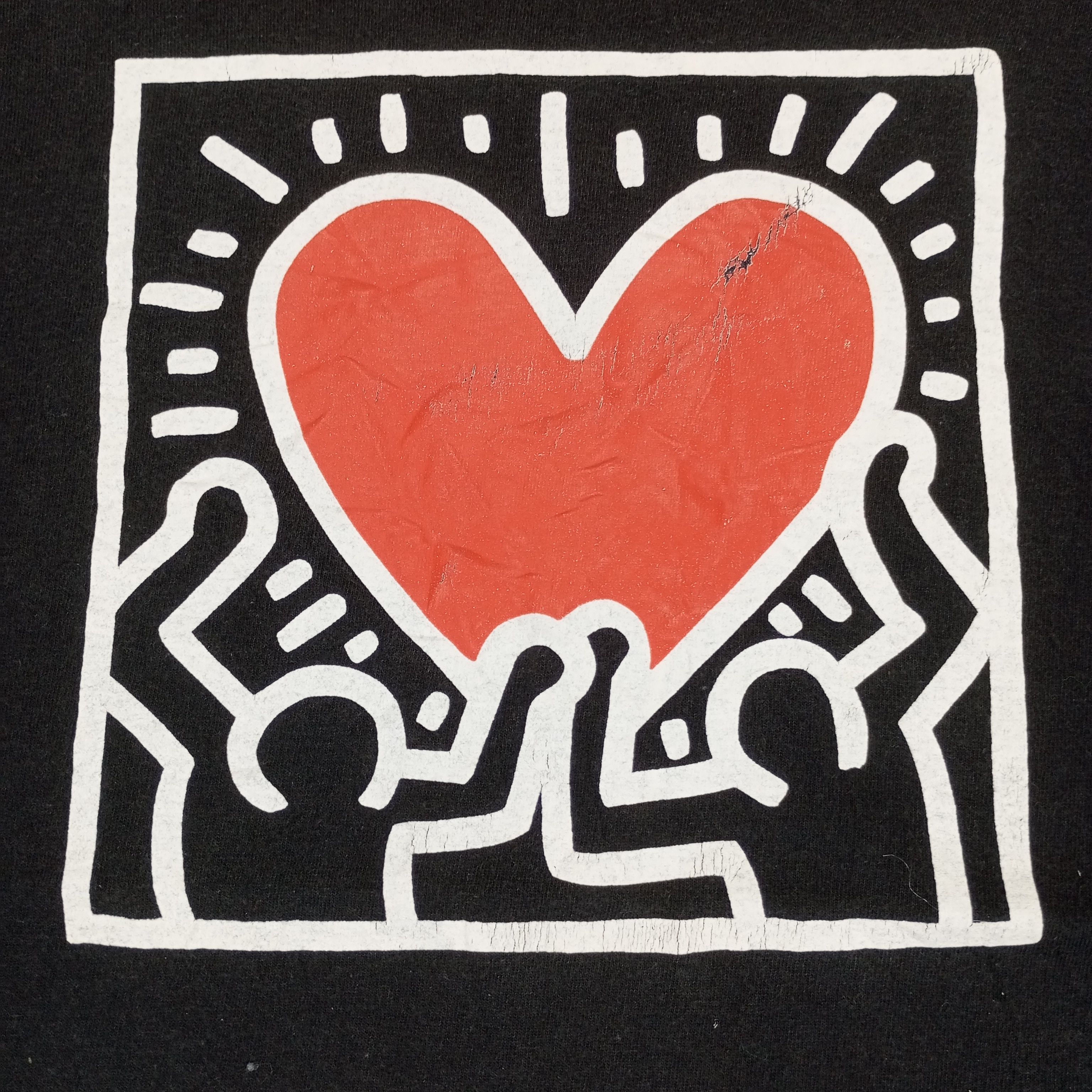 Keith Haring × Vintage Keith Haring Skateboard Streetwear Art Style Tshirt Size US M / EU 48-50 / 2 - 2 Thumbnail