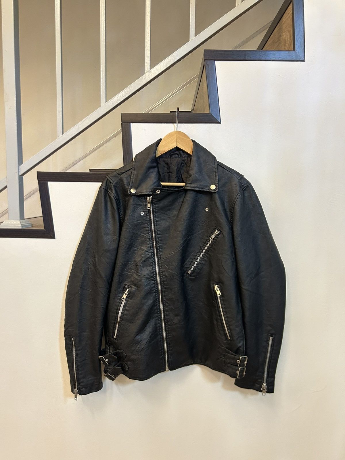 If Six Was Nine 🧥 SPAO Leather Double Rider Biker Jacket Size US L / EU 52-54 / 3 - 2 Thumbnail