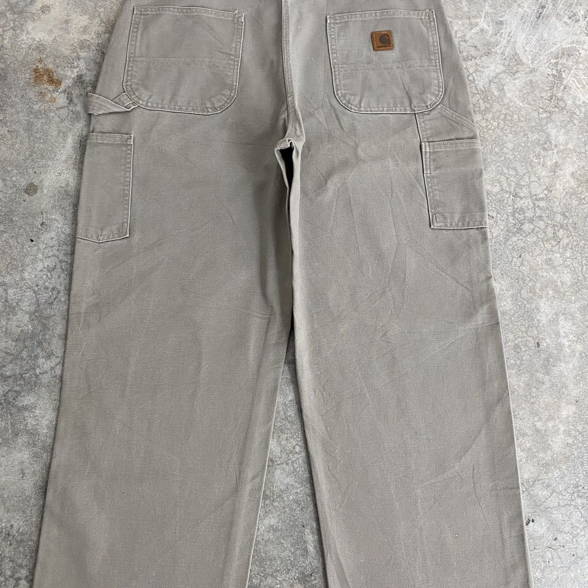 Carhartt × Vintage Vintage Carhartt Desert Grey Carpenter Workwear Pants Size US 38 / EU 54 - 17 Thumbnail