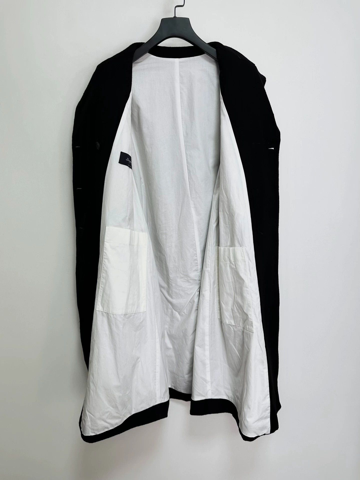 Bergfabel Bergfabel Double Breasted Wool Long Overcoat Black Size S / US 4 / IT 40 - 3 Thumbnail