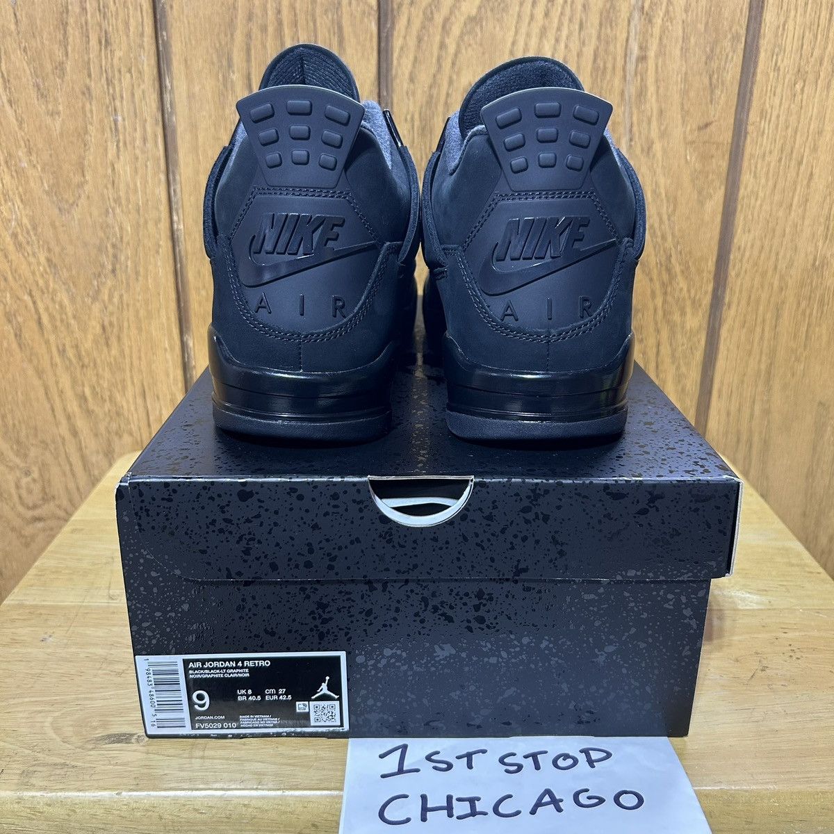 Jordan Brand Nike Air Jordan 4 Retro 2025 Black Cat FV5029-010 Mens 9 NEW Size US 9 / EU 42 - 4 Thumbnail