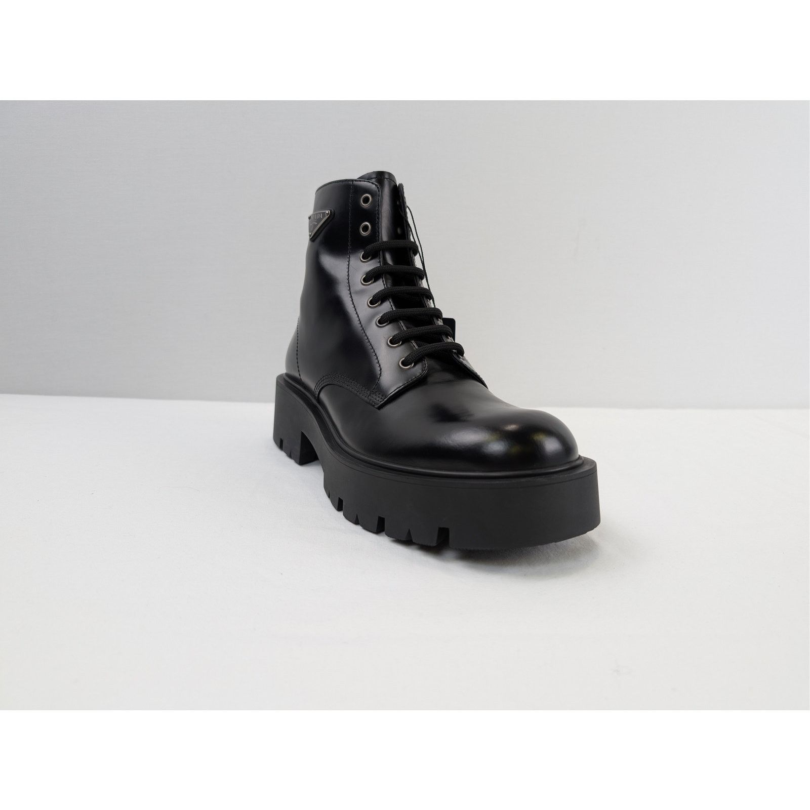 Prada o1rshd1 Monolith brushed leather and Re-Nylon boots in Black Size US 10.5 / EU 43-44 - 2 Thumbnail