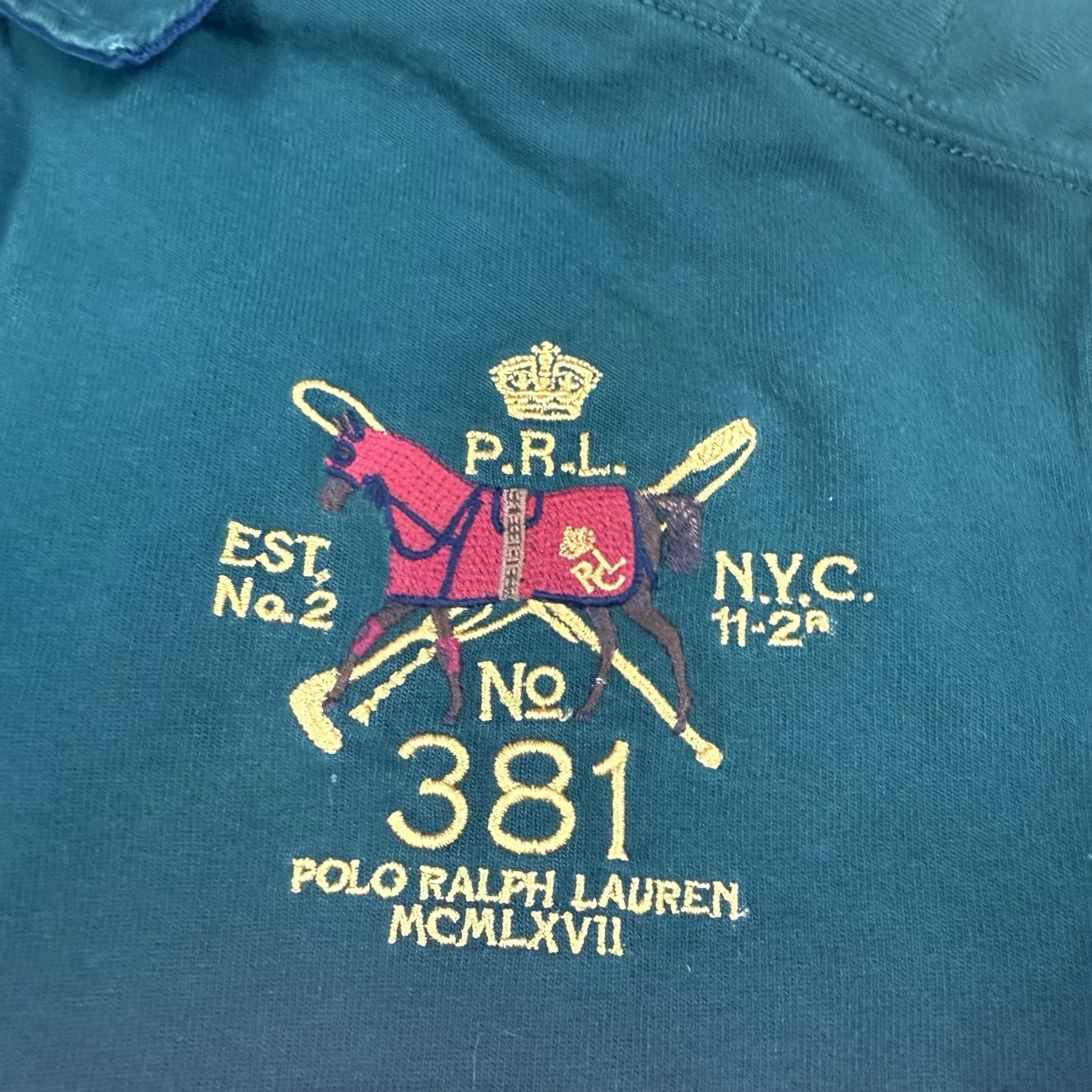 Ralph Lauren VINTAGE Ralph Lauren Rugby Shirt Polo Mens XL Red Equestrian Jockey Club Hampton NYC Men Size US XL / EU 56 / 4 - 3 Thumbnail