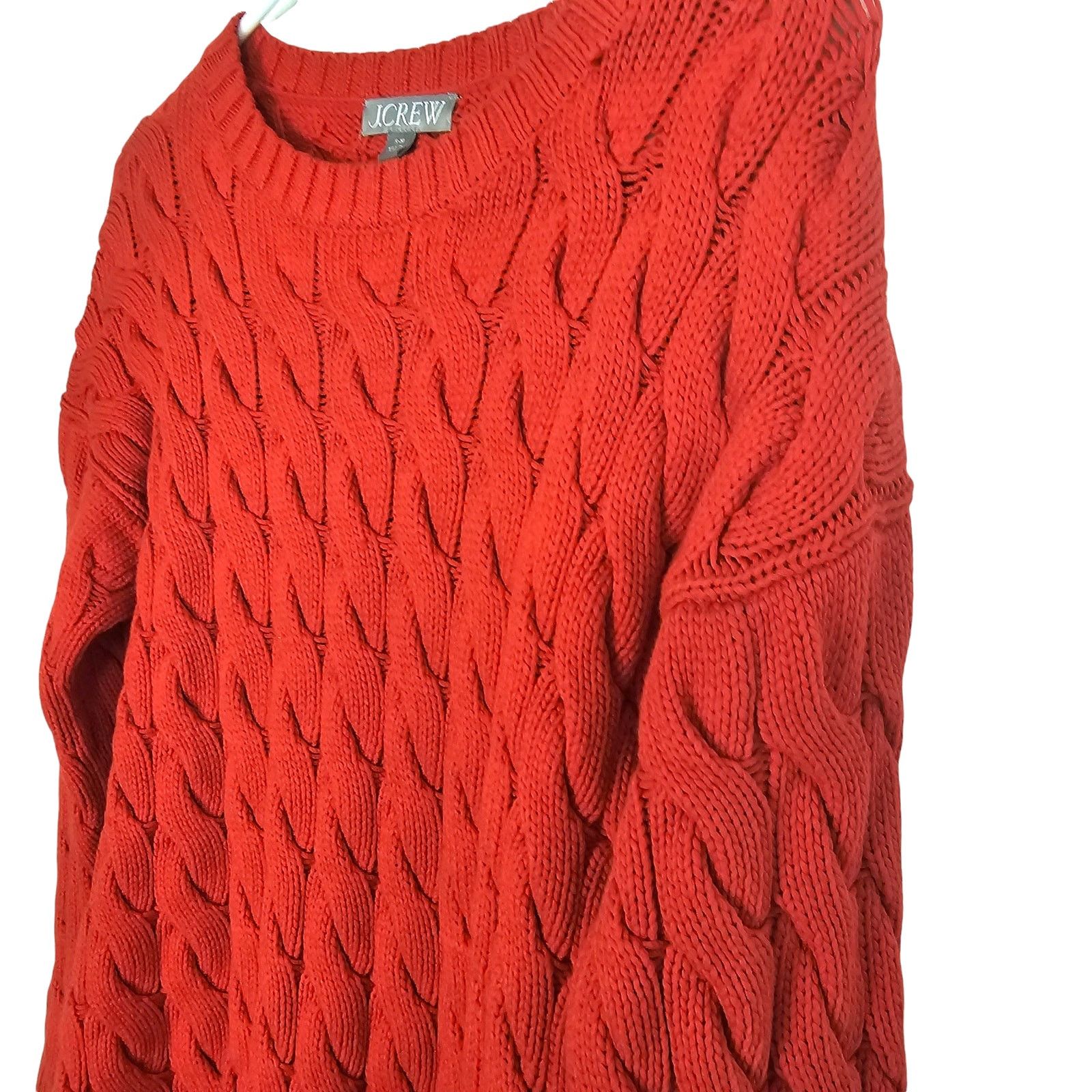 J.Crew J Crew Womens Cable Knit Side Slit Sweater Classic Holiday Size S / US 4 / IT 40 - 6 Thumbnail