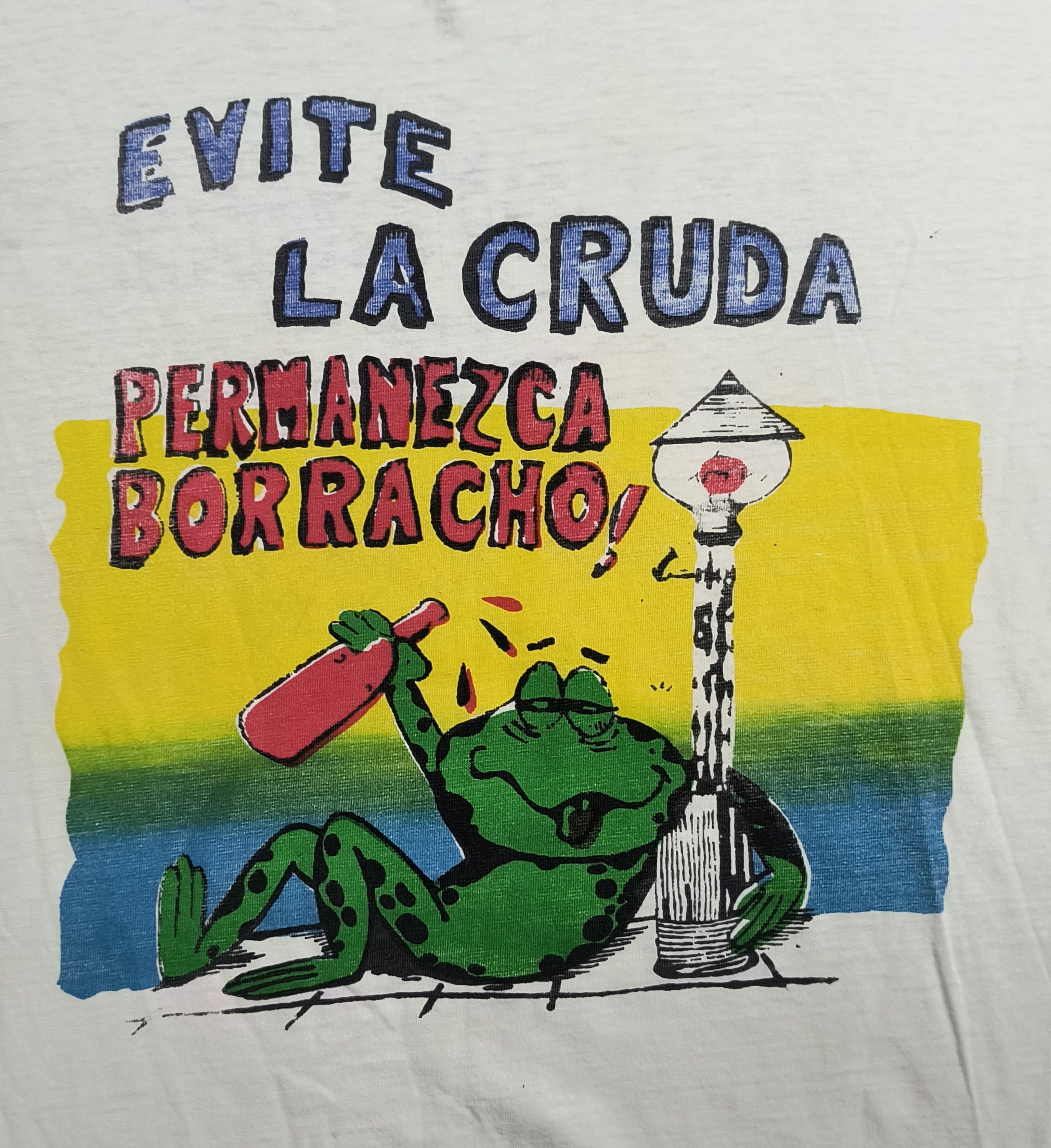 Vintage Vintage evite la cruda permanezca borracho 90's tee Size US L / EU 52-54 / 3 - 1 Thumbnail