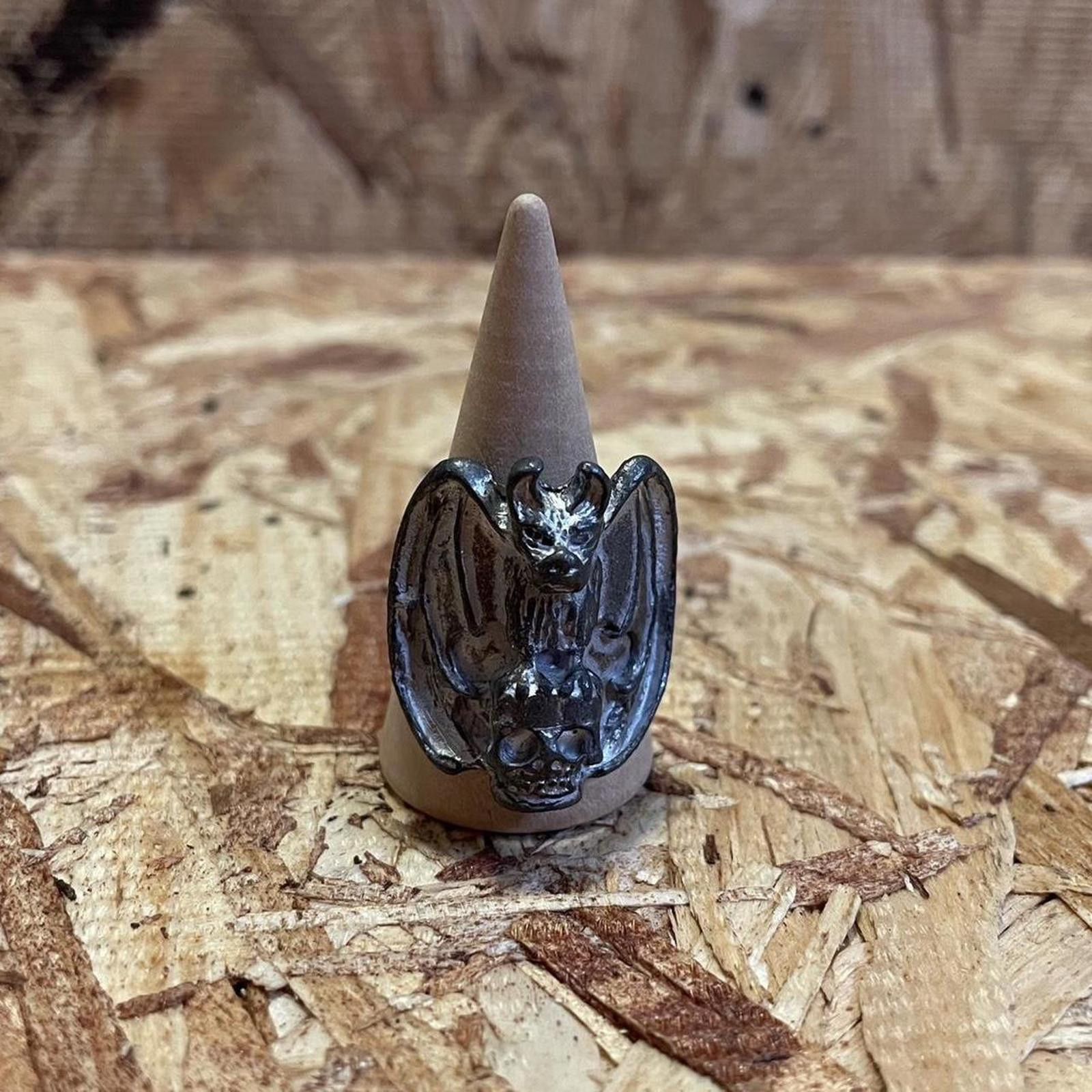Other 1980s heavy duty gothic “Vampire Bat” biker ring. Size ONE SIZE - 1 Thumbnail