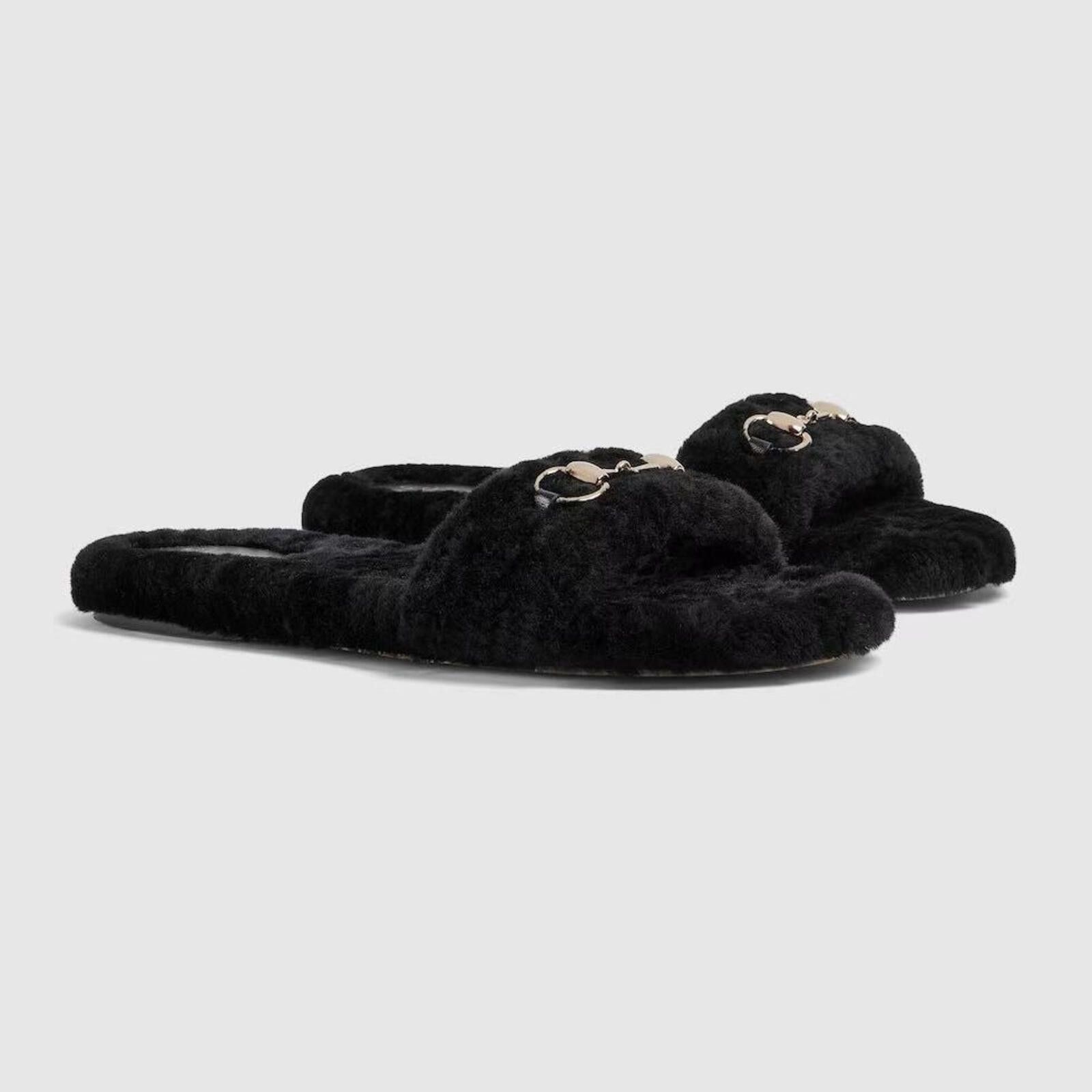 Gucci Gucci Horsebit Wool Slide Sandal Size ONE SIZE - 2 Thumbnail