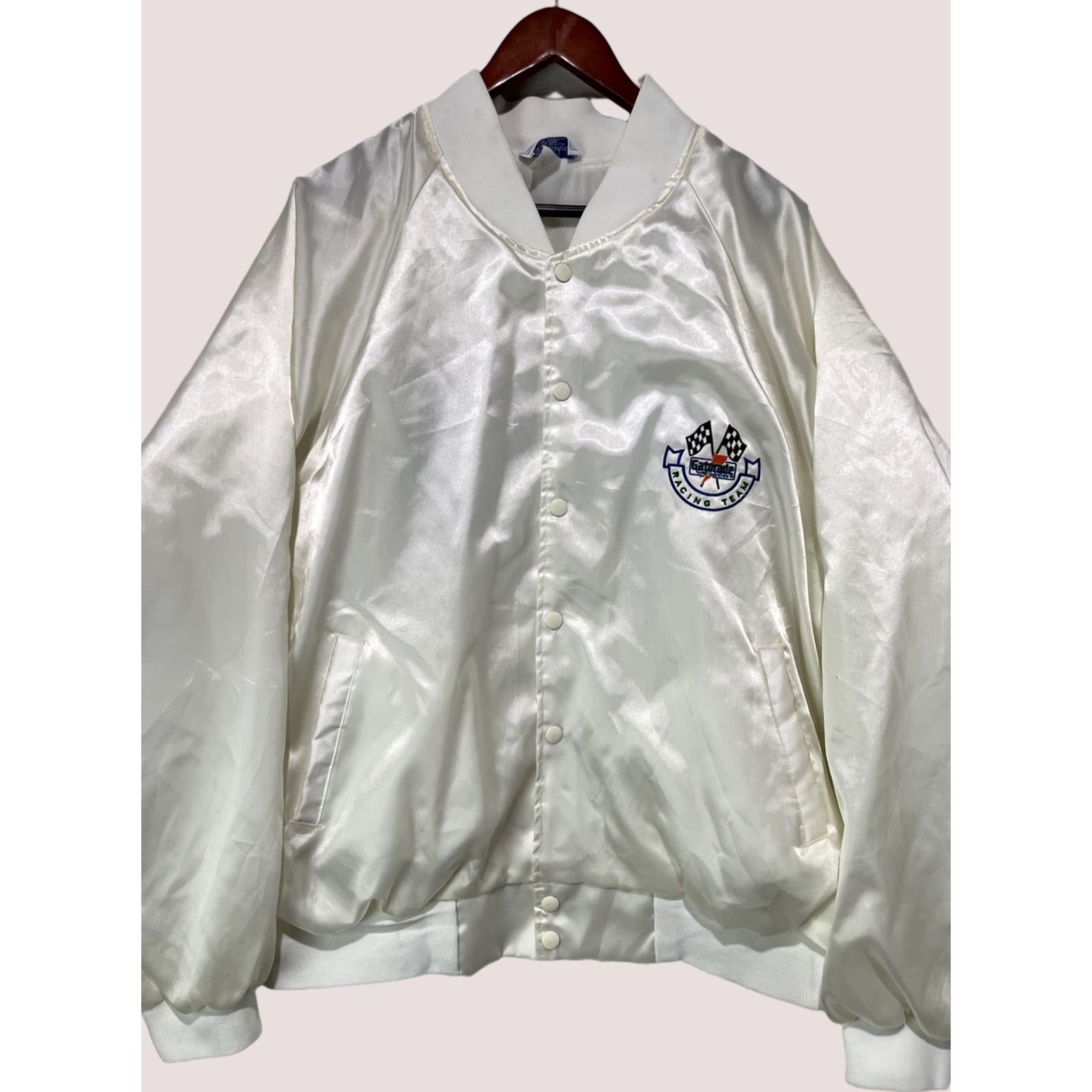 Vintage VINTAGE Gatorade Jacket Mens 2XL XXL White Racing Team Satin Snap 80s Race Cars Size US XXL / EU 58 / 5 - 1 Thumbnail