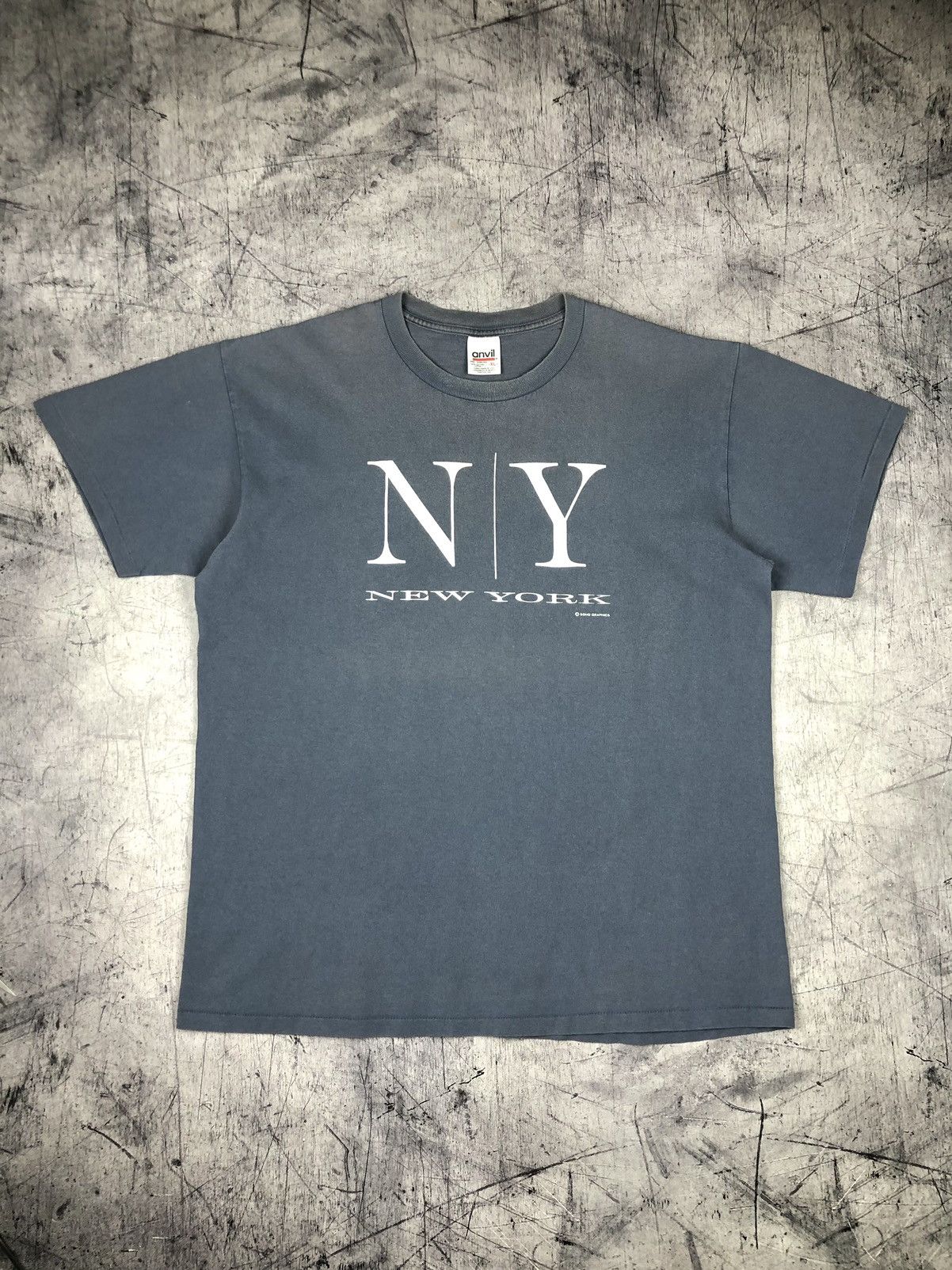 Vintage Vintage 90s New York Single Stitch Soho Anvil Tee y2k og g59 Size US XL / EU 56 / 4 - 2 Thumbnail