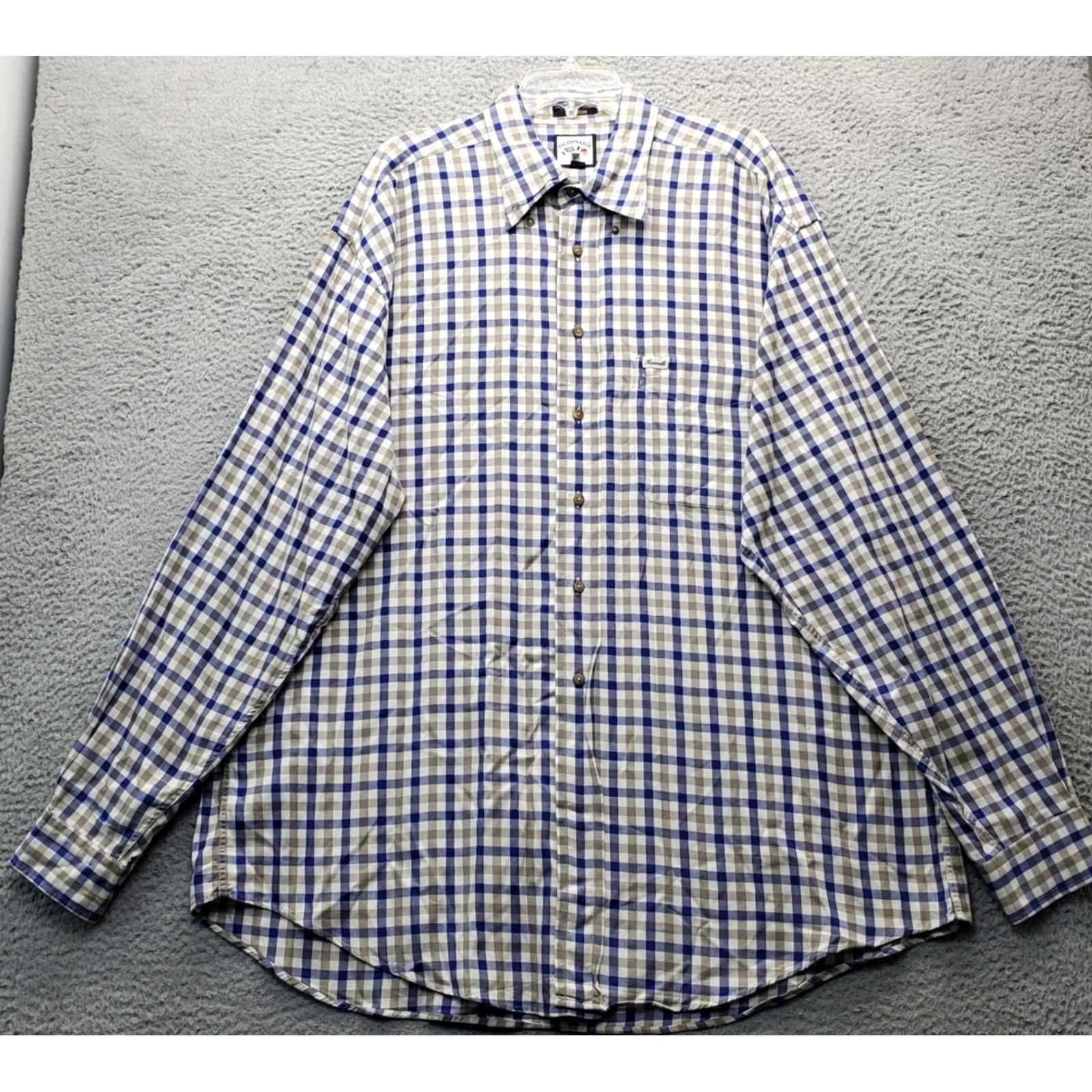 Faconnable Façonnable Shirt Men 2XL Multi Check Relaxed Button-Down Chest Pocket Collar Shirt Size US XXL / EU 58 / 5 - 2 Thumbnail
