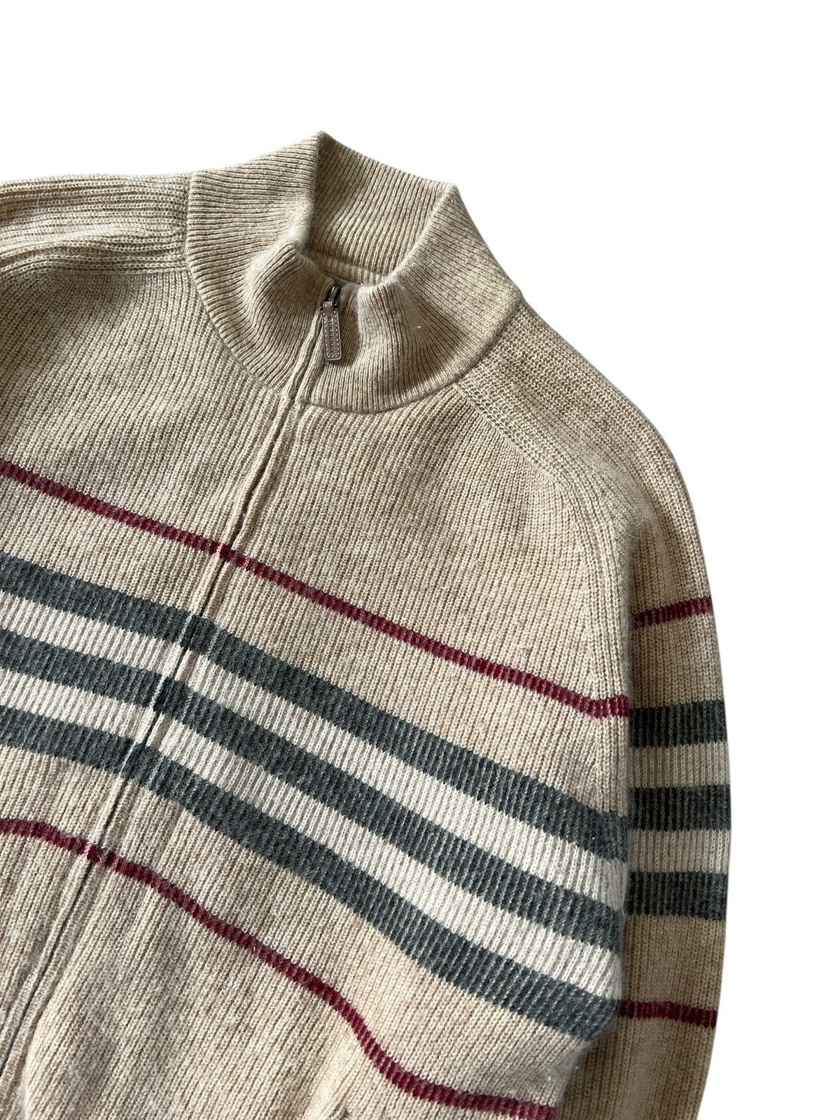 Burberry Burberry Cashmere Wool Blend Zipper Sweater Size US L / EU 52-54 / 3 - 3 Thumbnail
