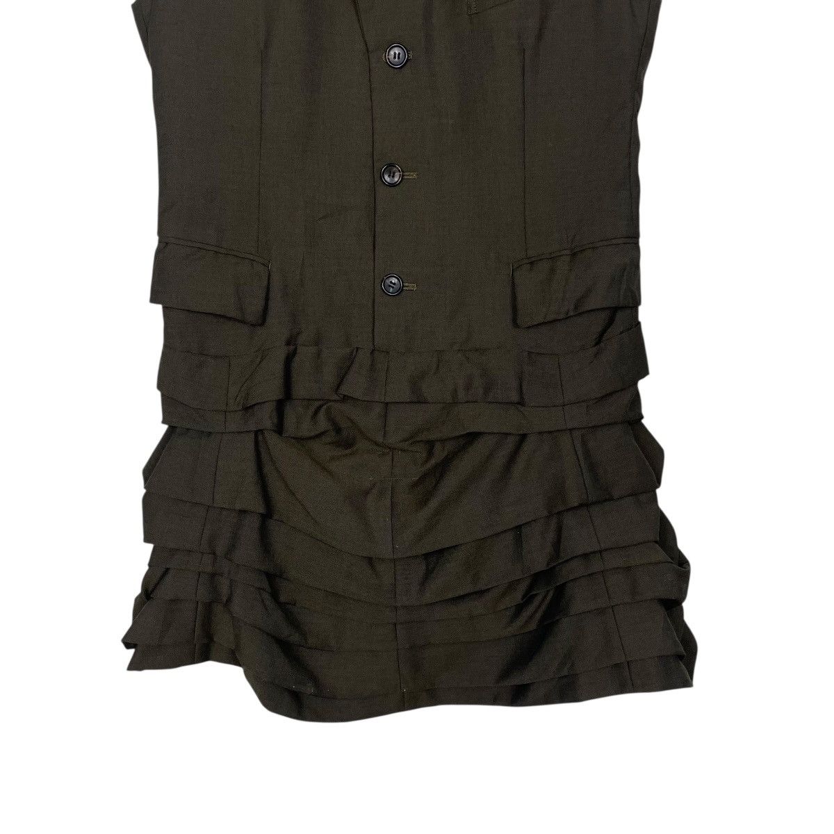 Comme des Garcons Comme Des Garcons AD1994 Sleeveless Frill Hem Wool Dress Size S / US 4 / IT 40 - 14 Thumbnail