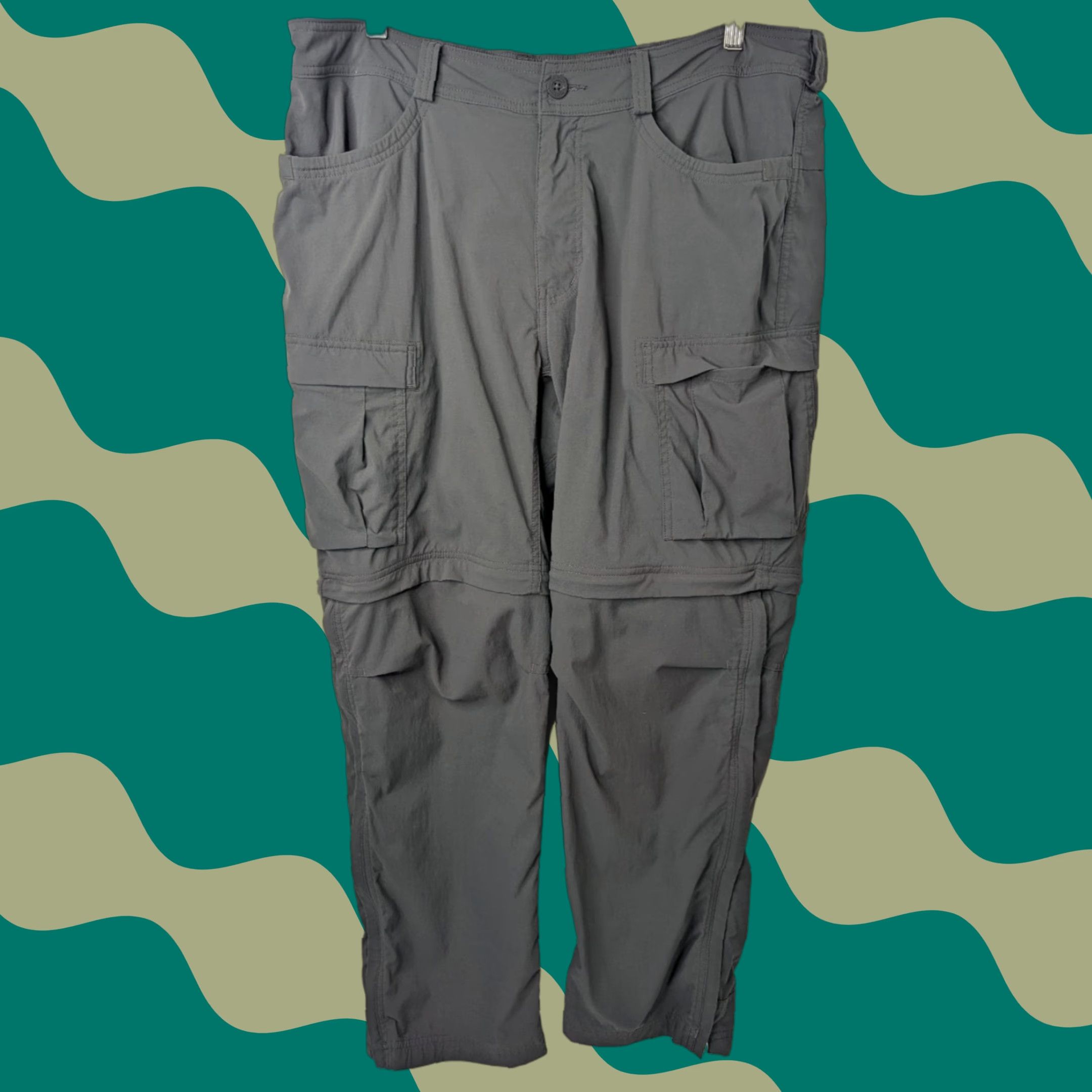 Vintage REI Co-Op Grey Convertible Hiking Pants Performance Cargo Active Mens Size 38x30 Size US 38 / EU 54 - 1 Thumbnail