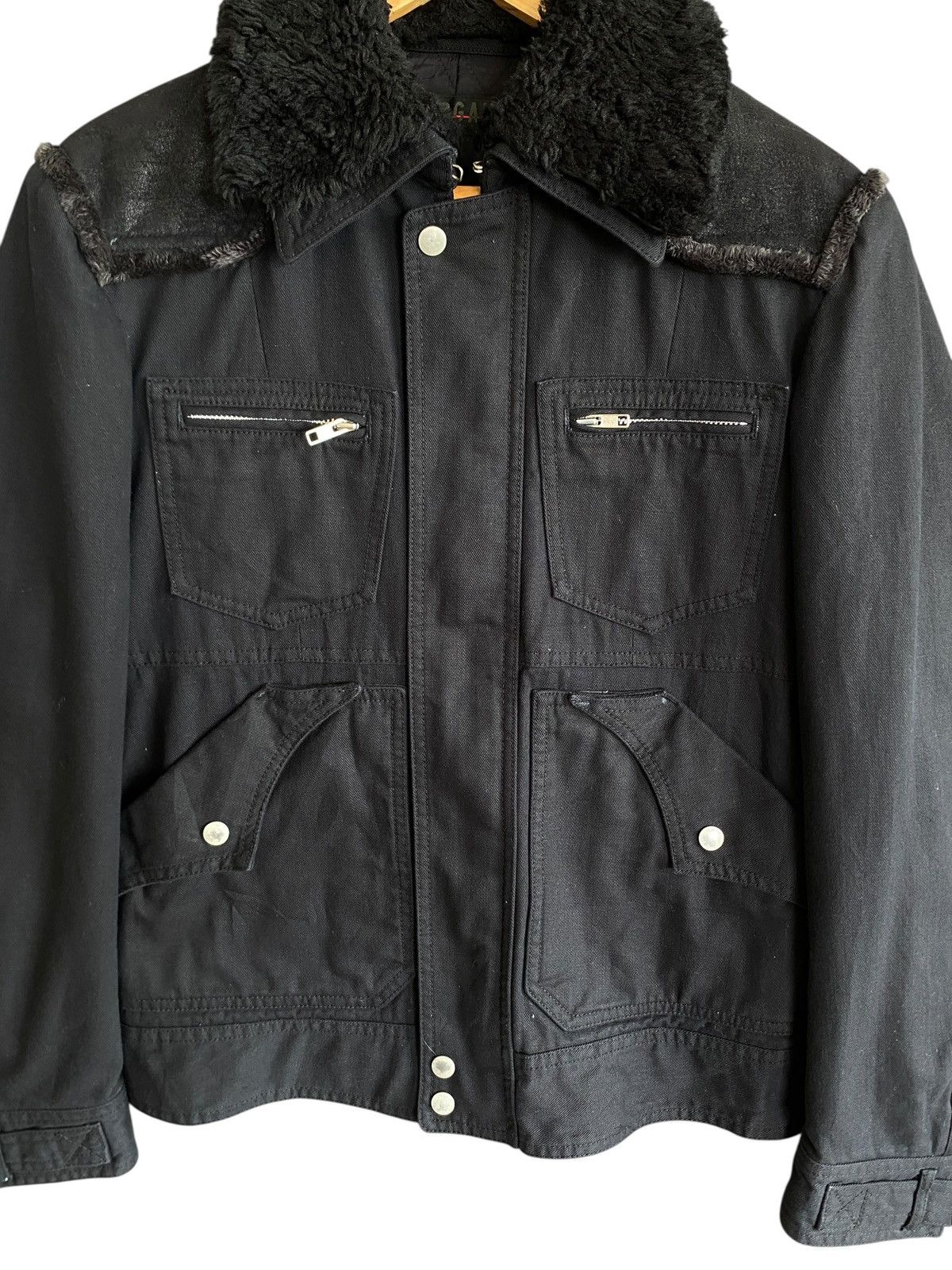 Morgan Homme Very Rare Vintage Morgan Homme Waxed Faux Fur Jacket 1990s Size US L / EU 52-54 / 3 - 3 Thumbnail