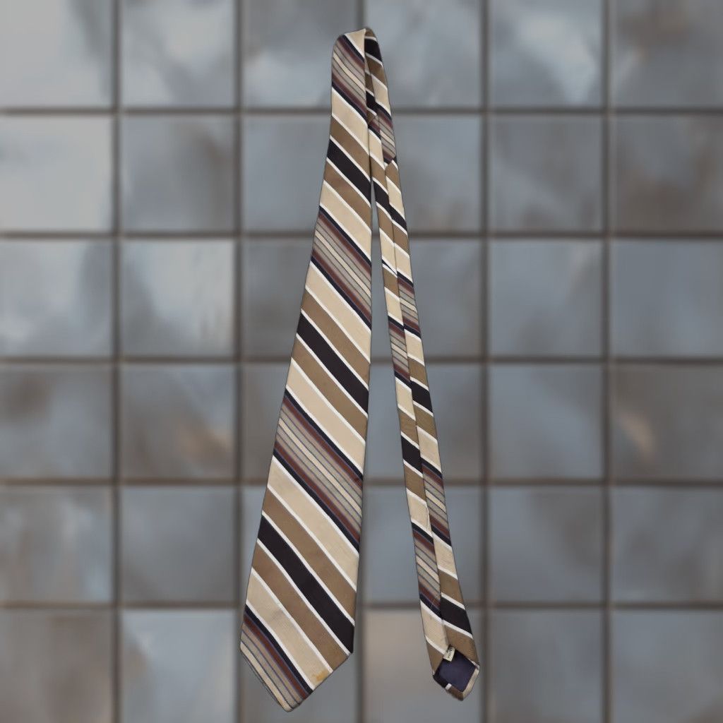 JCPenney VINTAGE JCPenney Tie Mens One Size Striped All Polyester Classic Woven Neckwear Size ONE SIZE - 1 Thumbnail