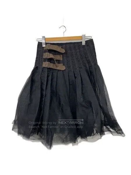 Comme des Garcons Comme Des Garcons size XS Black vintage yarn yarn overskir Size 23" - 1 Thumbnail