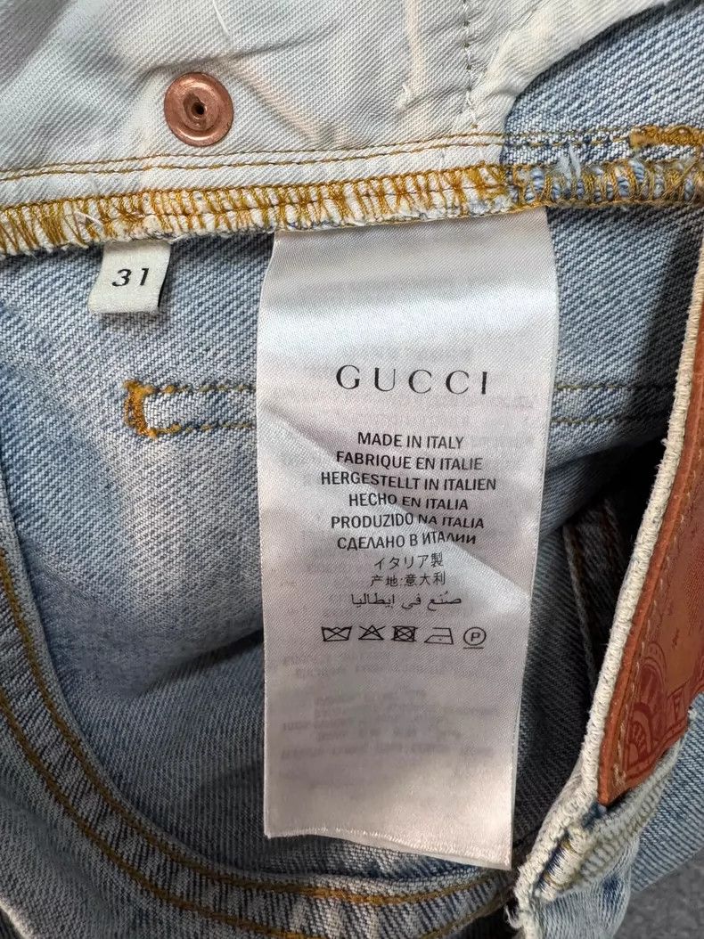 Gucci Gucci Letter-printed straight jeans Size US 31 - 4 Thumbnail