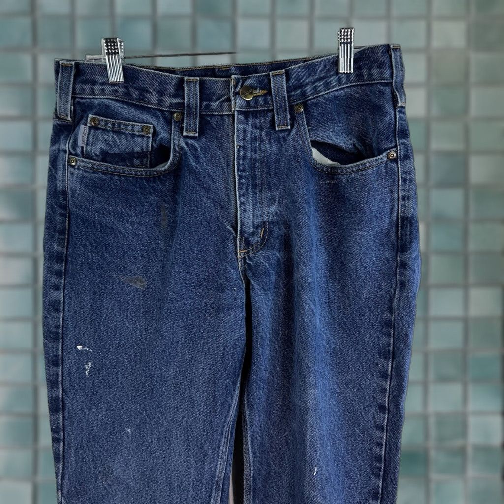 Carhartt Carhartt B480 Denim Straight Jeans Mens Size 32 X34 Blue Distressed Size US 32 / EU 48 - 1 Thumbnail