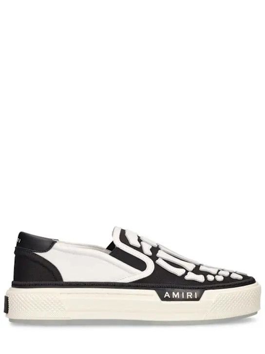 Amiri oc11z0525 Slip On Sneakers in White & Black Size US 11 / EU 44 - 1 Thumbnail