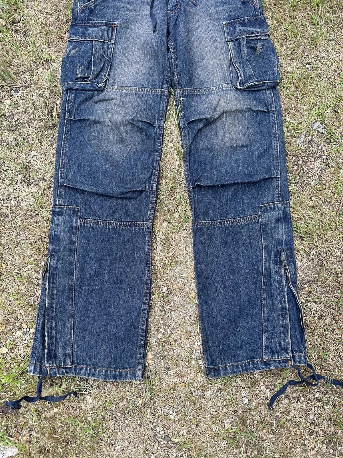 If Six Was Nine W30 L31 🔥VINTAGE JUNGLE STORM JAPAN ZIPPER LEGS DENIM CARGO Size US 30 / EU 46 - 6 Thumbnail