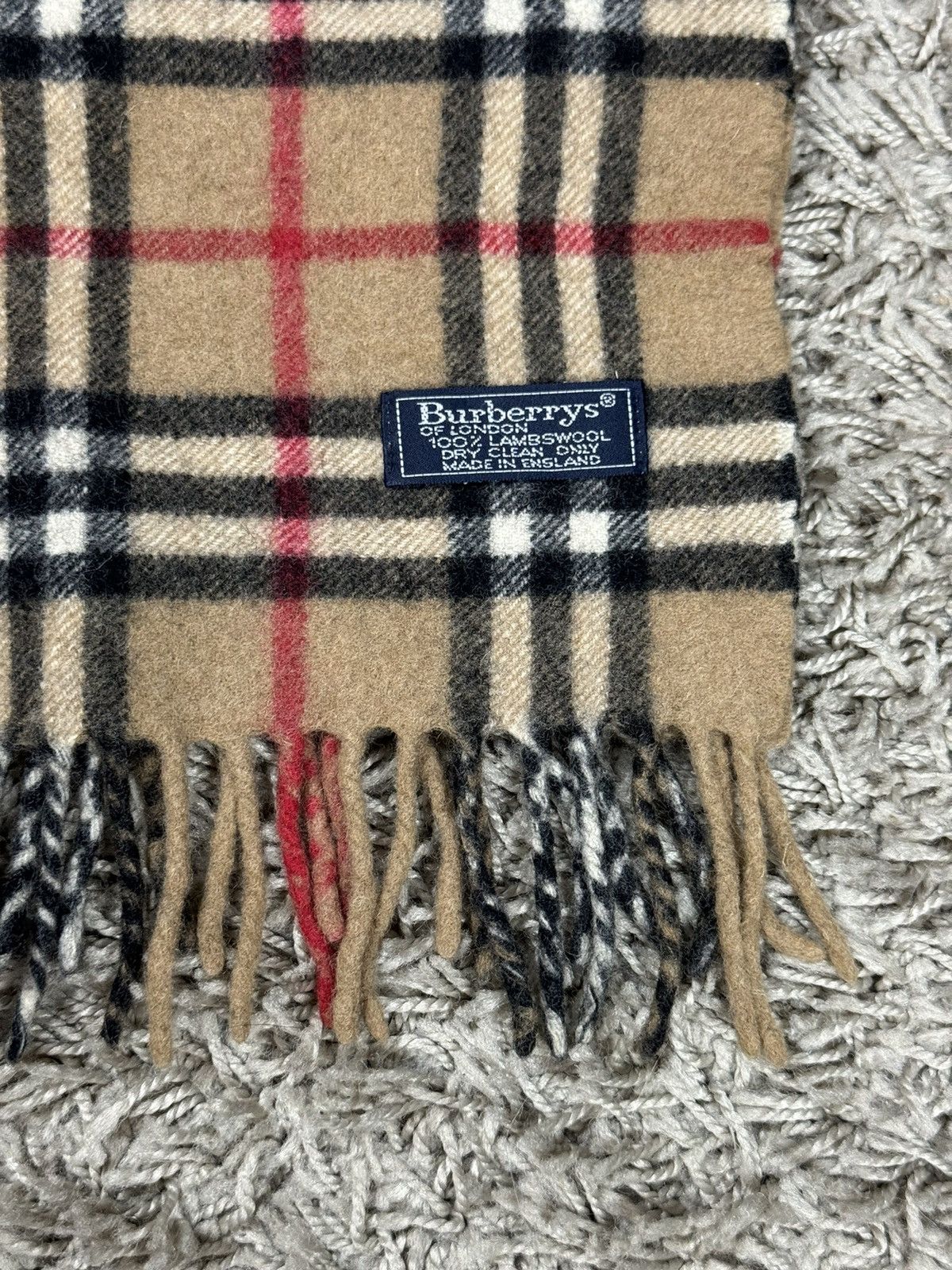 Burberry Vintage wool scarf Burberry’s 90s original luxury item Size ONE SIZE - 2 Thumbnail