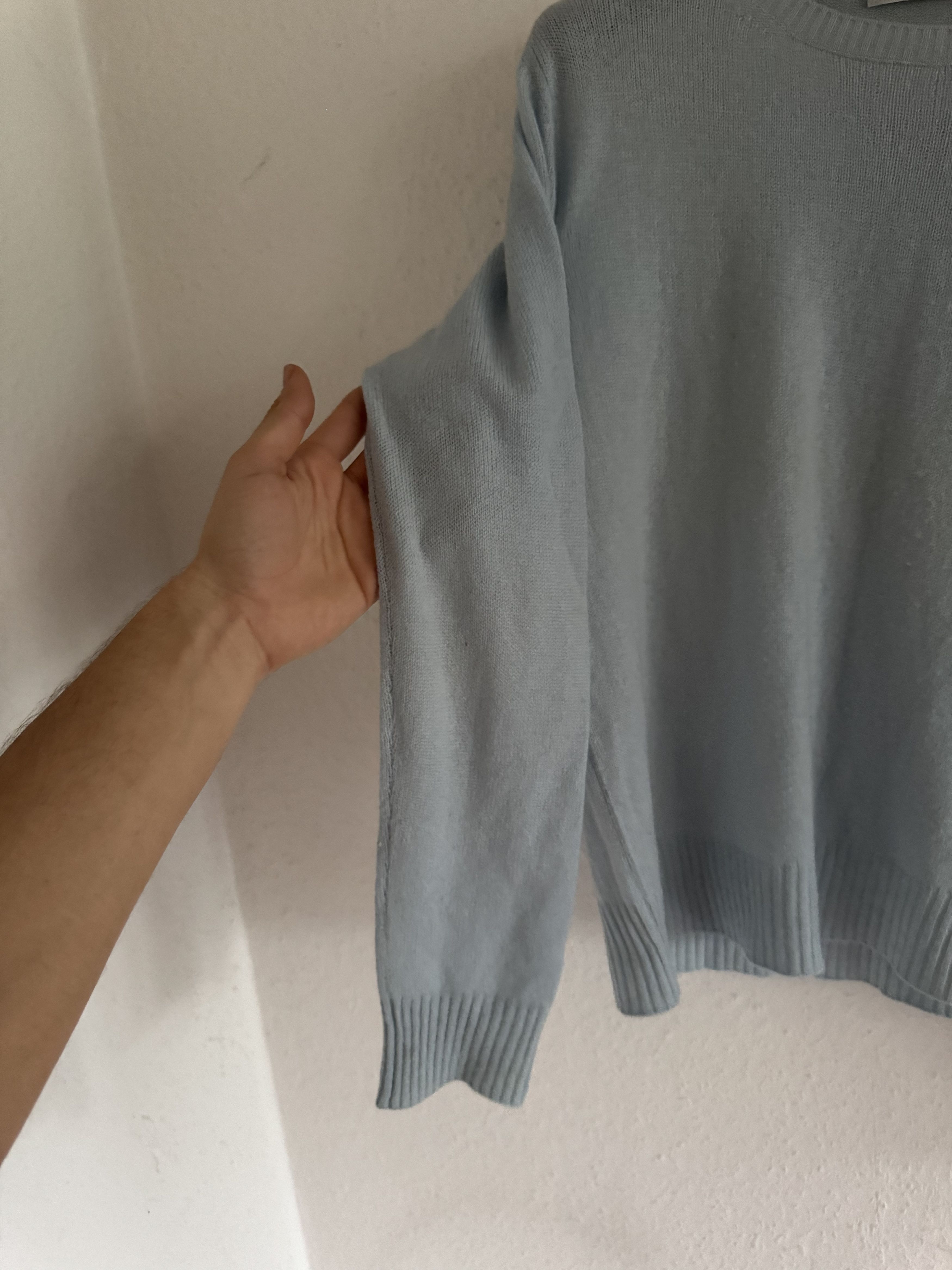 Prada Light Blue Knit Sweater Size US M / EU 48-50 / 2 - 5 Thumbnail