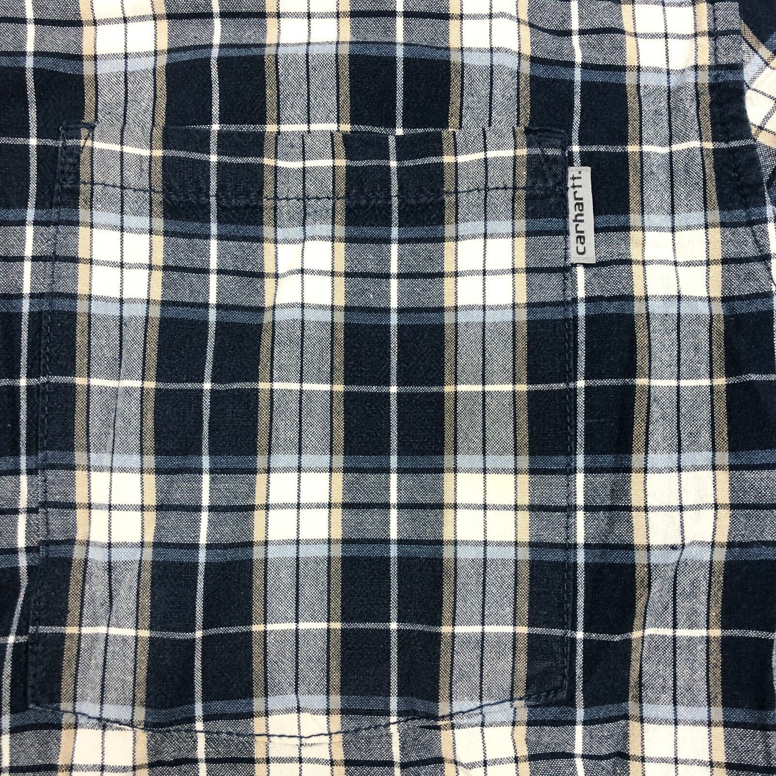 Ben Davis × Carhartt × Wrangler Carhartt Plaid Button Up Navy Blue Gray Size Large Loose Fit Size US L / EU 52-54 / 3 - 2 Thumbnail