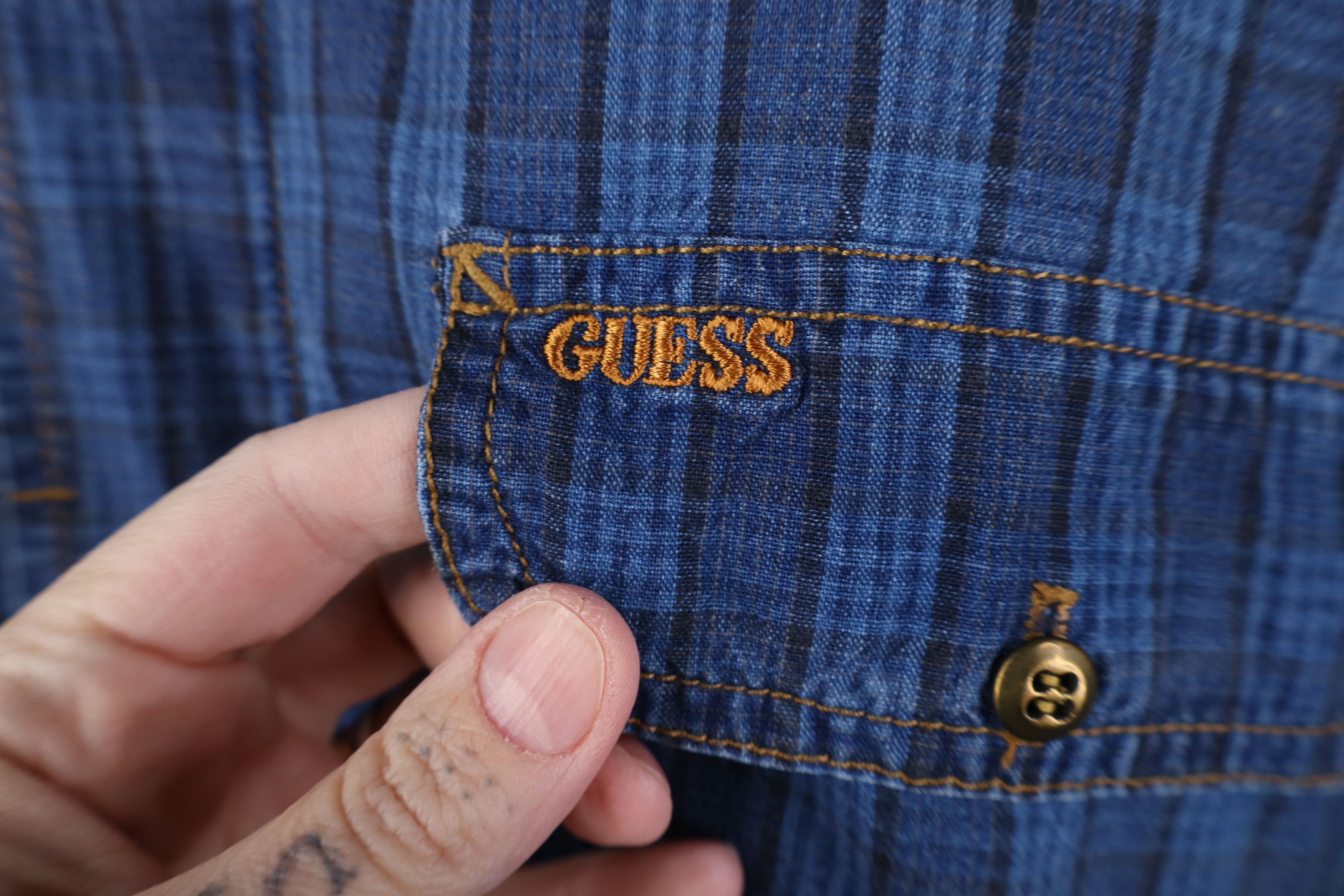 Guess Vintage 90s Guess Spell Western Cowboy Button Shirt Plaid Size US L / EU 52-54 / 3 - 4 Thumbnail