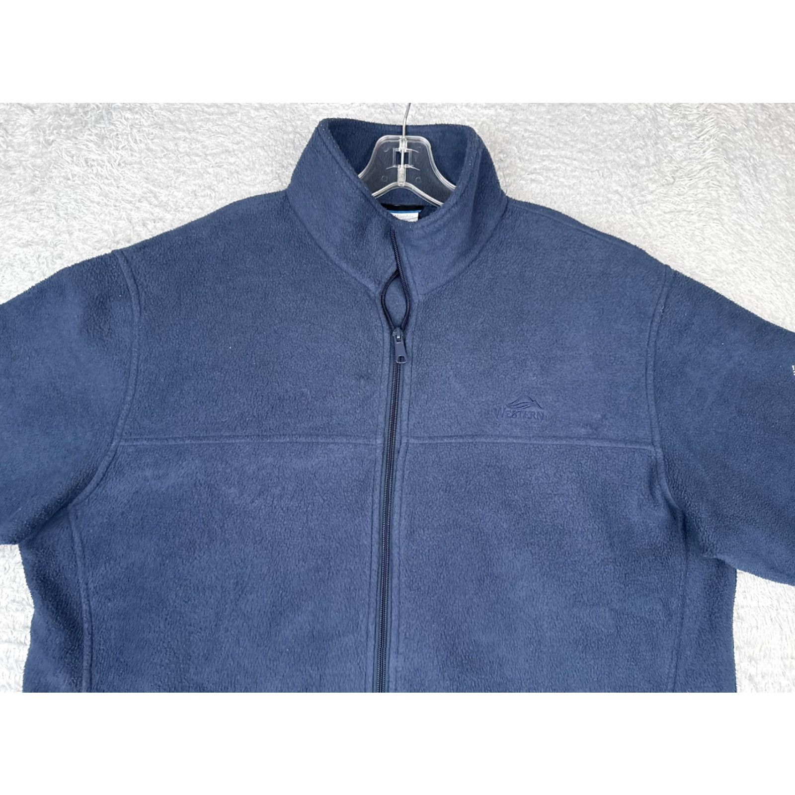 Vintage Columbia Jacket Mens XL Blue Full Zip Fleece Western Embroidered Logo Size US XL / EU 56 / 4 - 7 Thumbnail