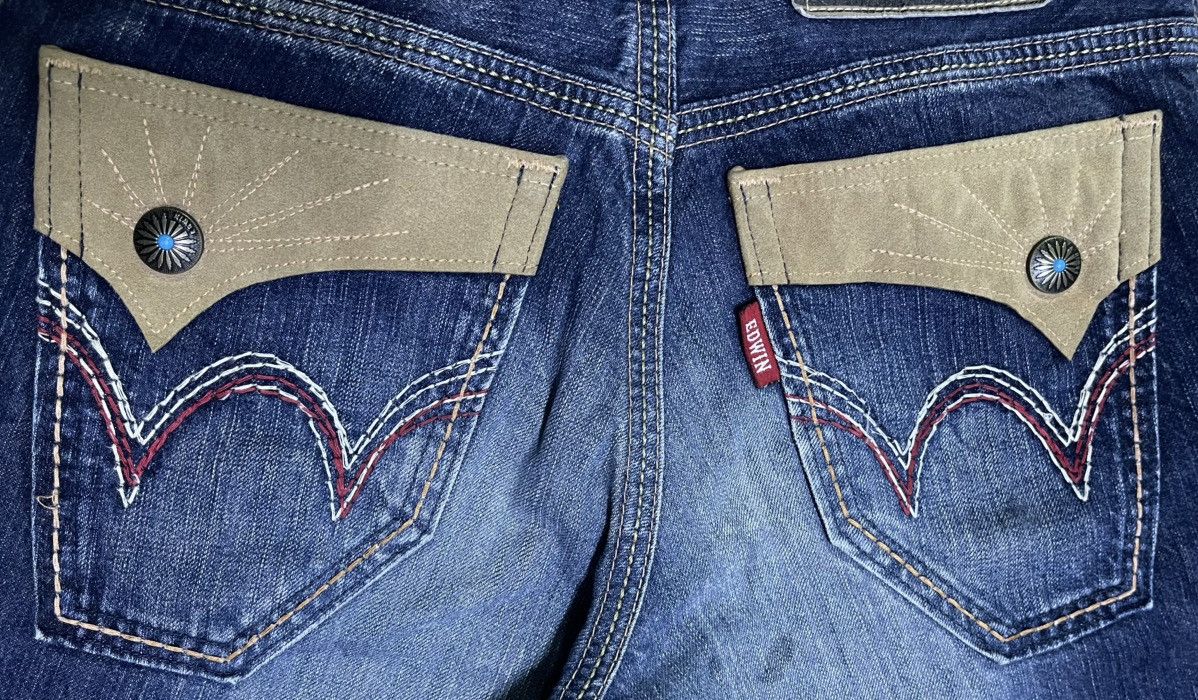 Edwin × Japanese Brand × Vintage Flare Jeans Japan Edwin Lightning Wash Bellbottom Size US 30 / EU 46 - 16 Thumbnail