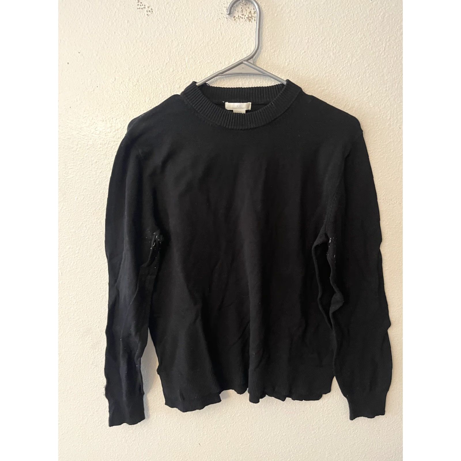 H&M H&M Women's Knit Sweater Red Medium Black Basics Pullover Long Sleeve Round Neck Cotton Knit Vintage? Size M / US 6-8 / IT 42-44 - 2 Thumbnail