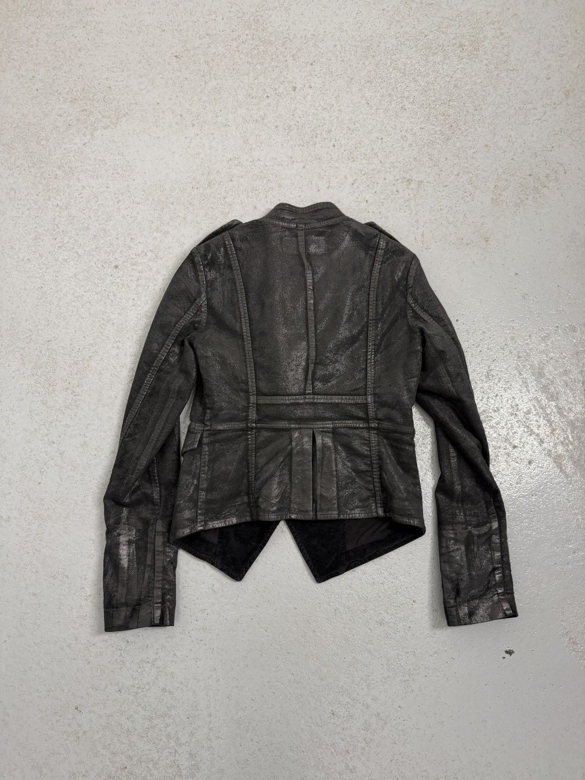 CLOSED Closed Napoleon Double Breasted Waxed Jacket Size XS / US 0-2 / IT 36-38 - 12 Thumbnail