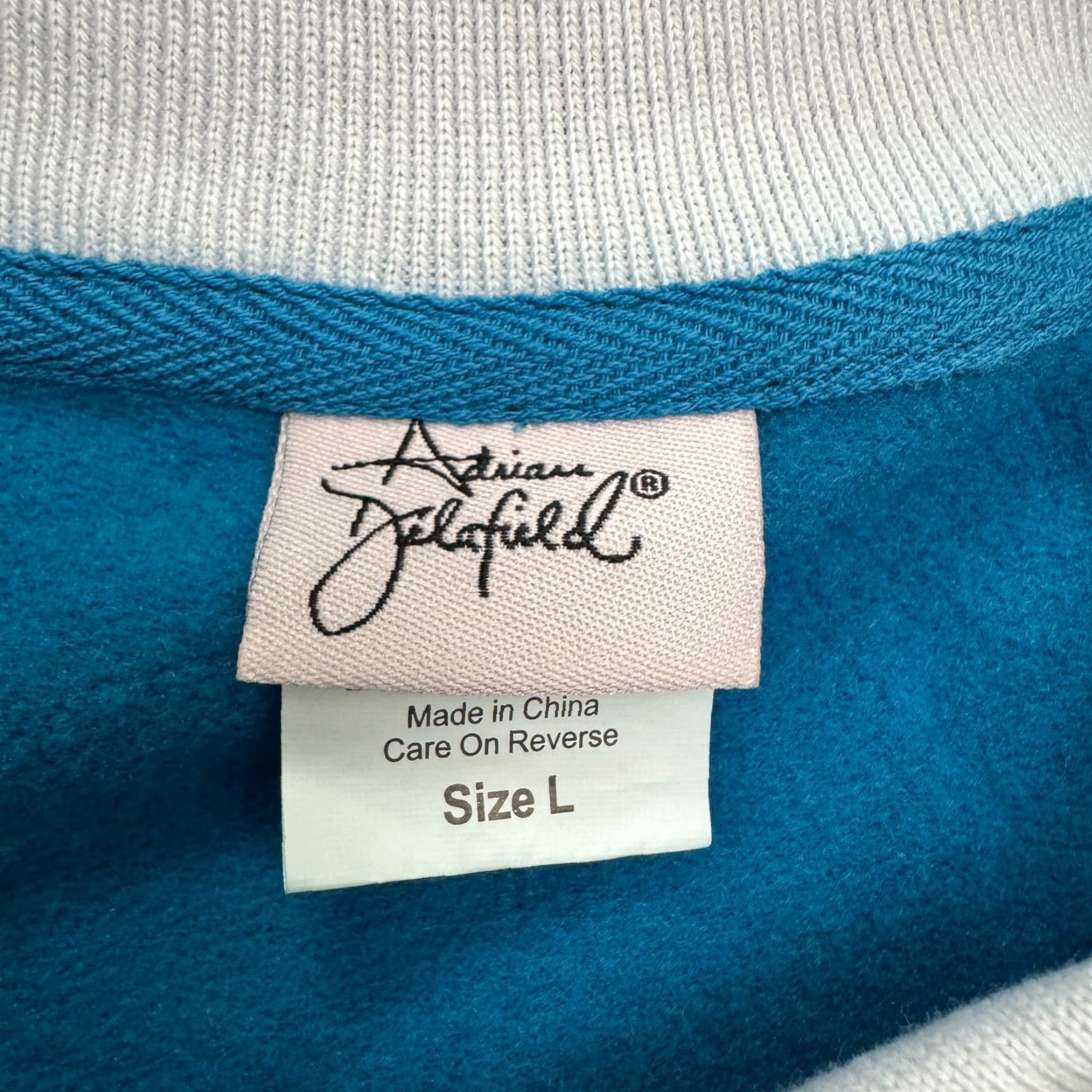 Vintage Adrian Delafield Womens Collared Pullover Sweatshirt L Blue Floral Embroidered Knit Shirt Womens Regular Size L Size L / US 10 / IT 46 - 6 Thumbnail