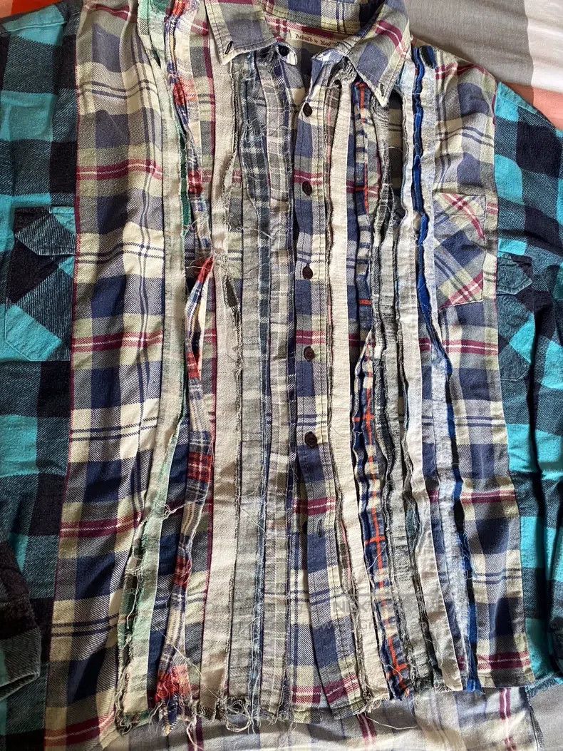 Needles Needles Patchwork Vintage Shirt Size US L / EU 52-54 / 3 - 3 Thumbnail