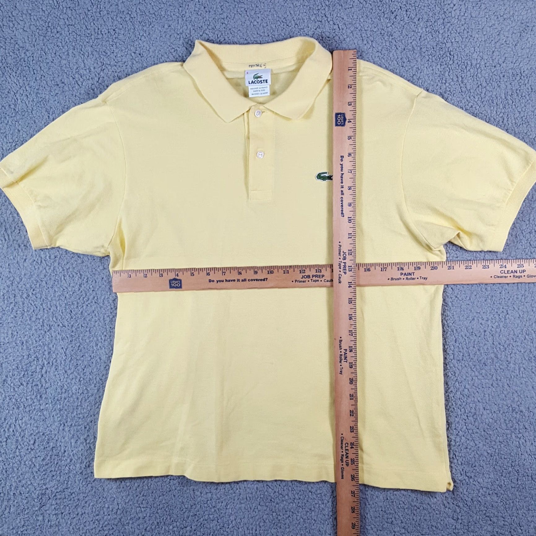 Lacoste Vintage Lacoste Polo Shirt Men's Large Short Sleeve Yellow Cotton Preppy 90s Golf Collar Size US S / EU 44-46 / 1 - 2 Thumbnail