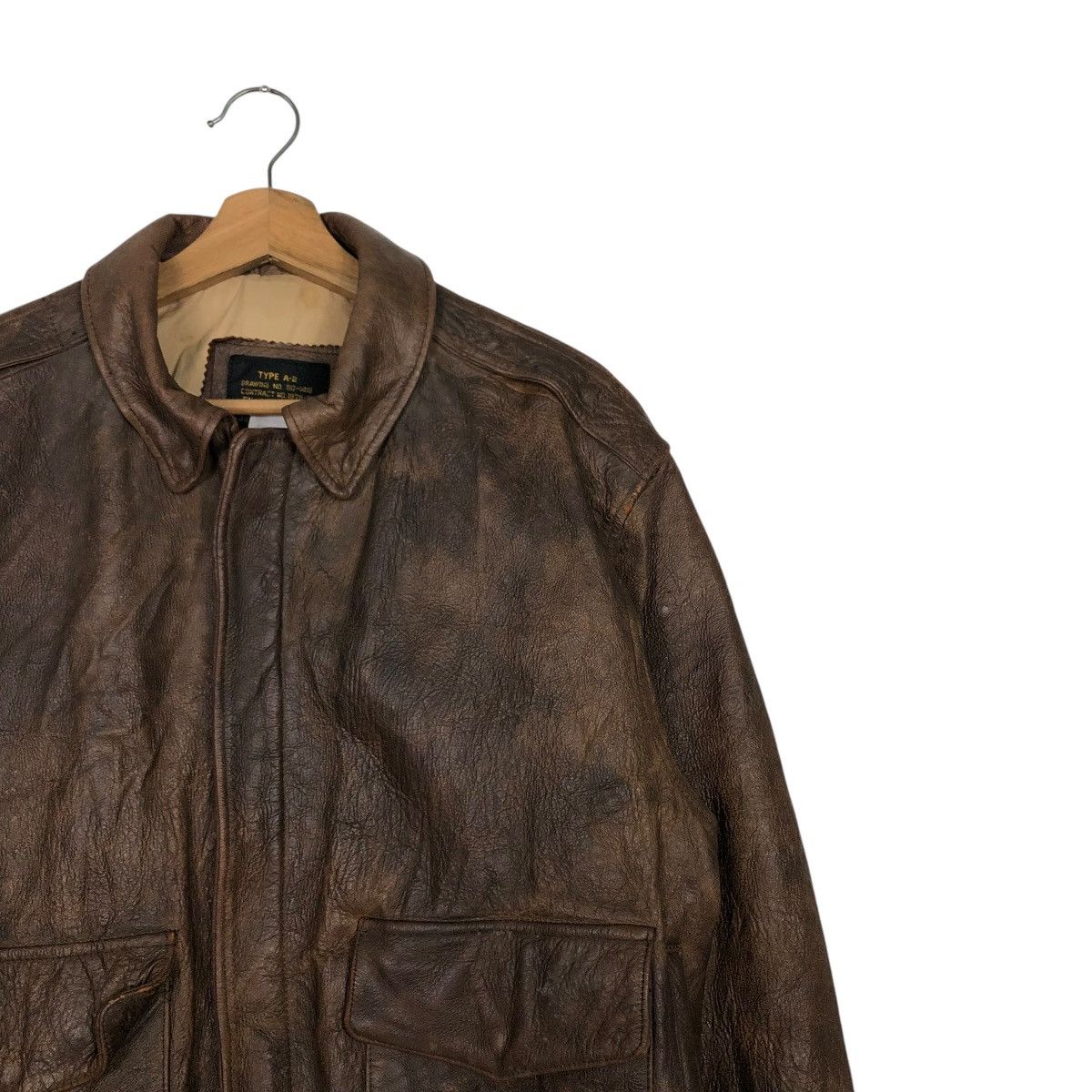 Vintage 🔥VINTAGE AERO LEATHER JACKET A2 FLIGHT JACKET USA MILITARY Size US M / EU 48-50 / 2 - 8 Thumbnail