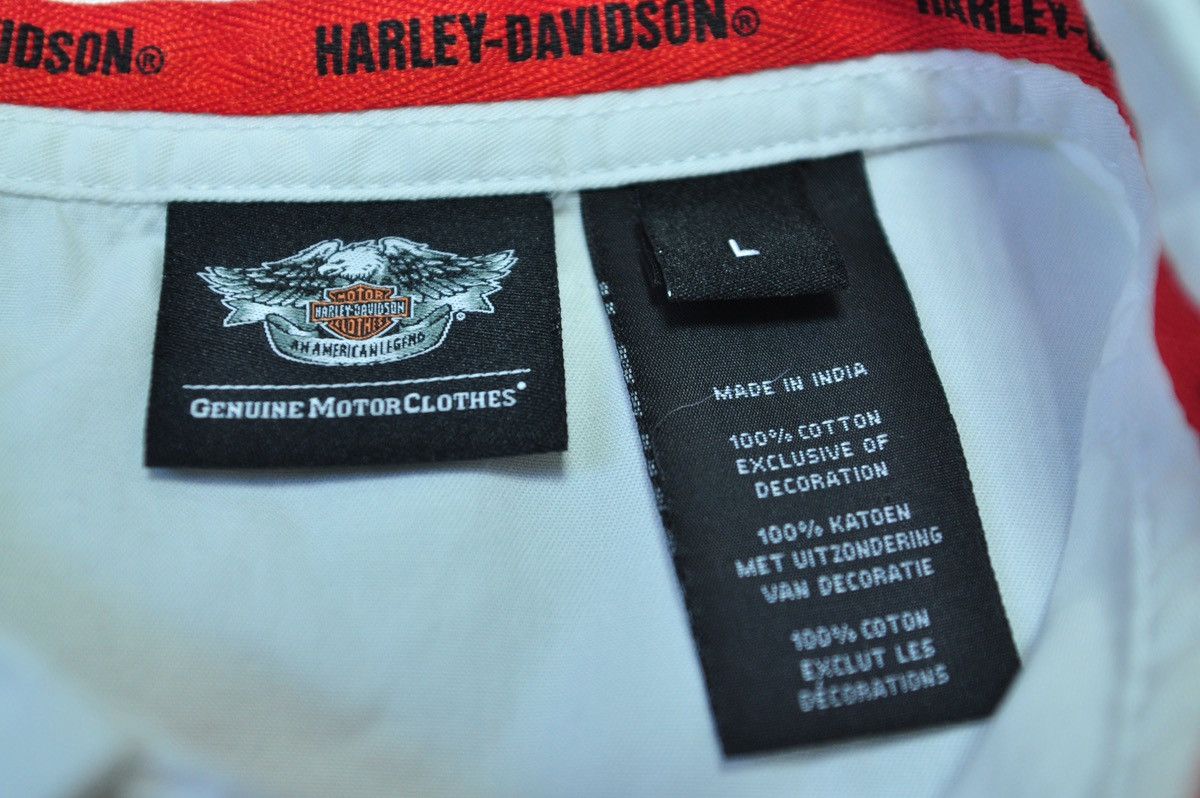 Harley Davidson Harley Davidson white Shirt logo rare Size US L / EU 52-54 / 3 - 11 Thumbnail