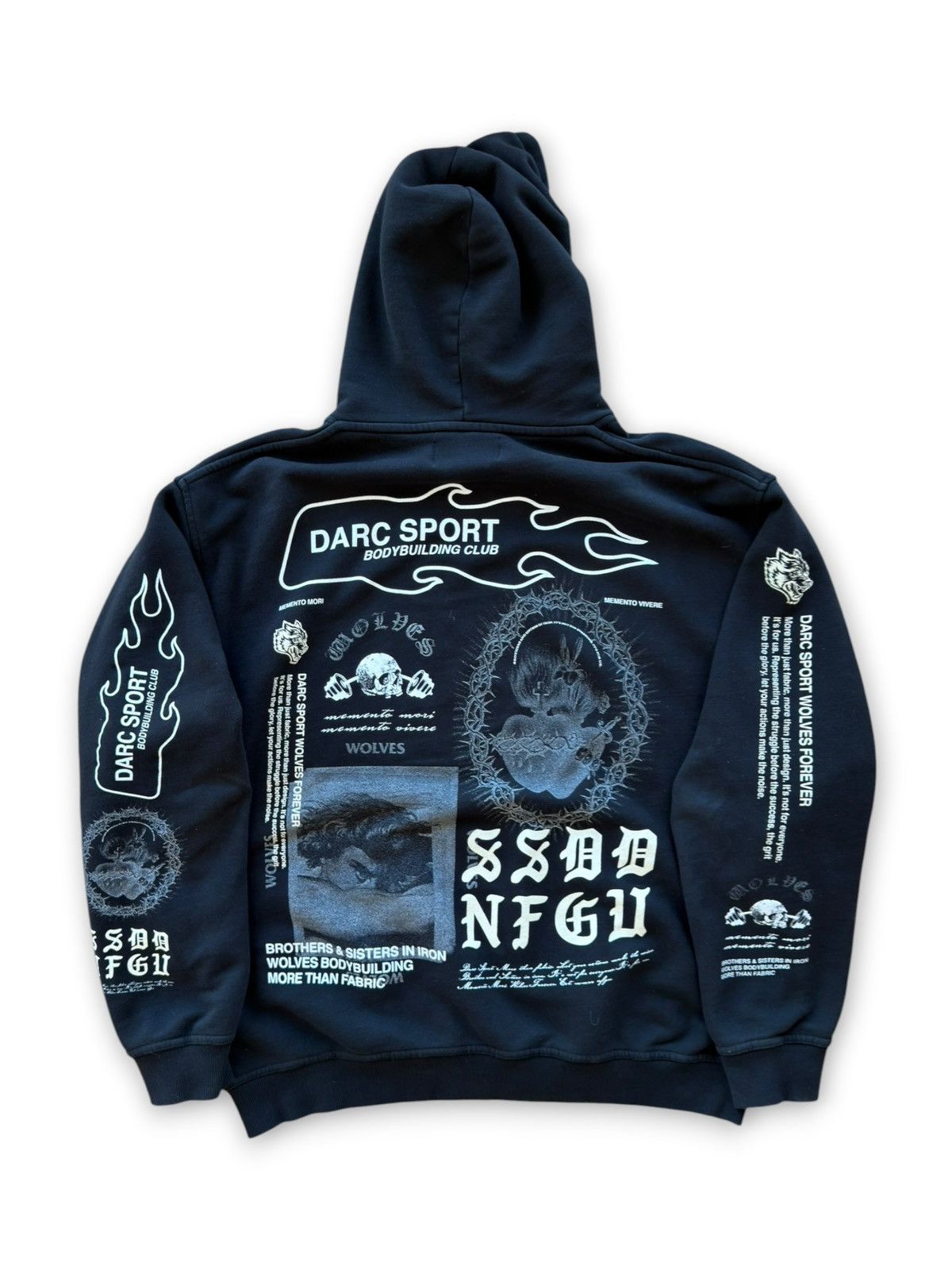 Darc Sport *RARE* Darc Sport Memento Mori NFGU Bodybuilding club hoodie Size US XL / EU 56 / 4 - 14 Thumbnail
