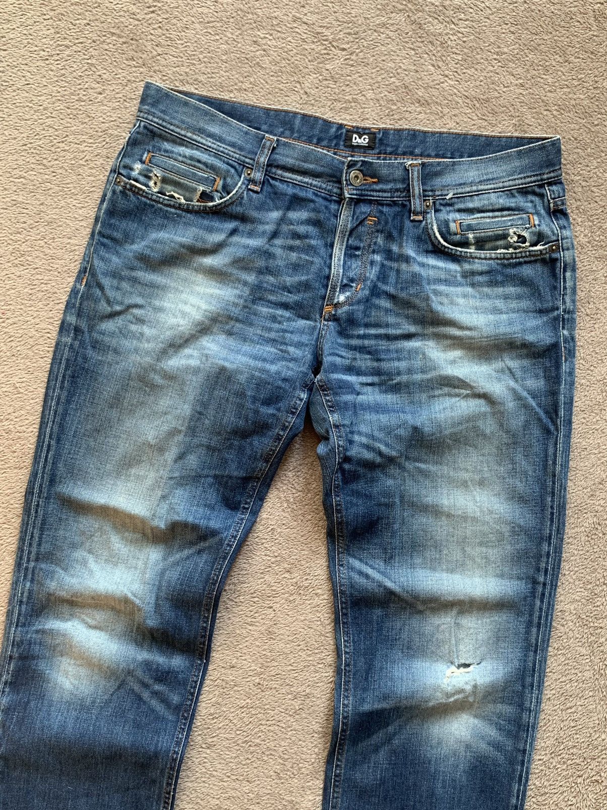 Dolce & Gabbana Dolce Gabbana Y2K Faded Ripped Distressed Mudwash Denim Size US 34 / EU 50 - 2 Thumbnail