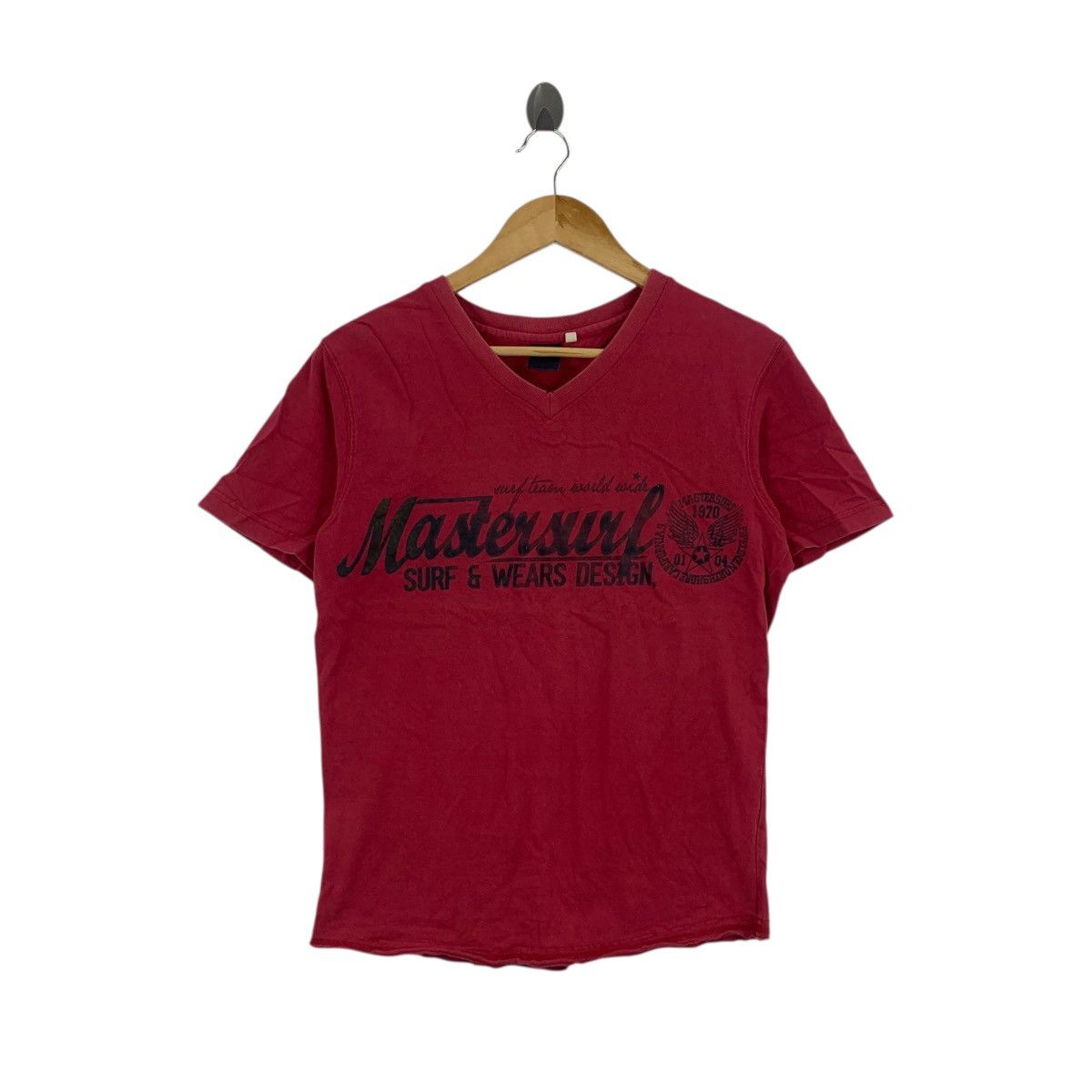 Other MASTERSURF SURF & WEARS Design Red V-Neck Tee Shirt Top Size US M / EU 48-50 / 2 - 1 Thumbnail