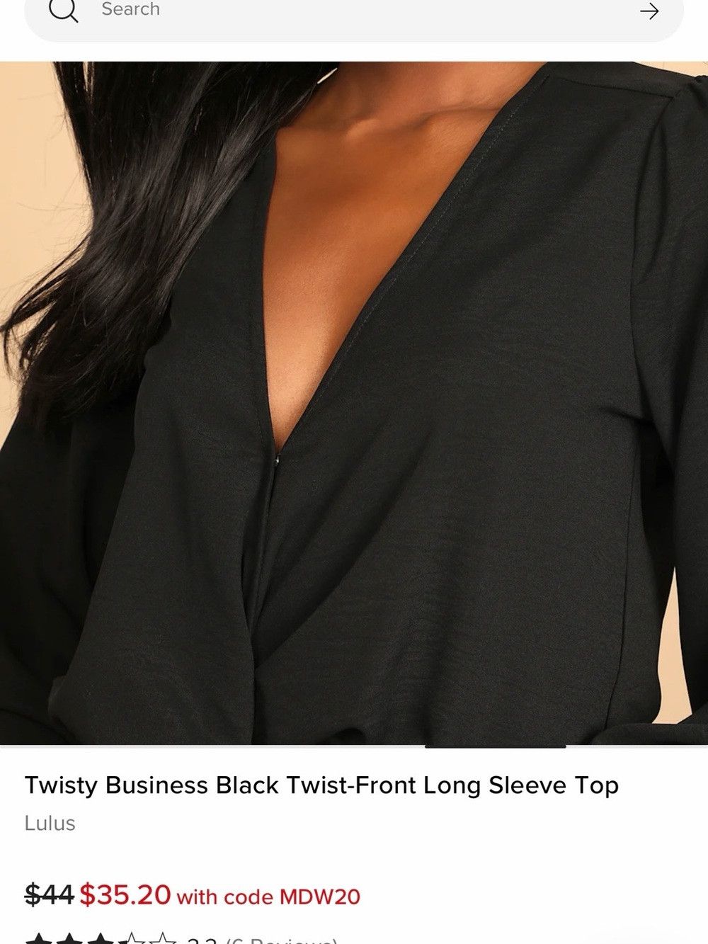 Lulus Twisty Business Black Twist-Front Long Sleeve V-Neck Top Size L / US 10 / IT 46 - 3 Thumbnail