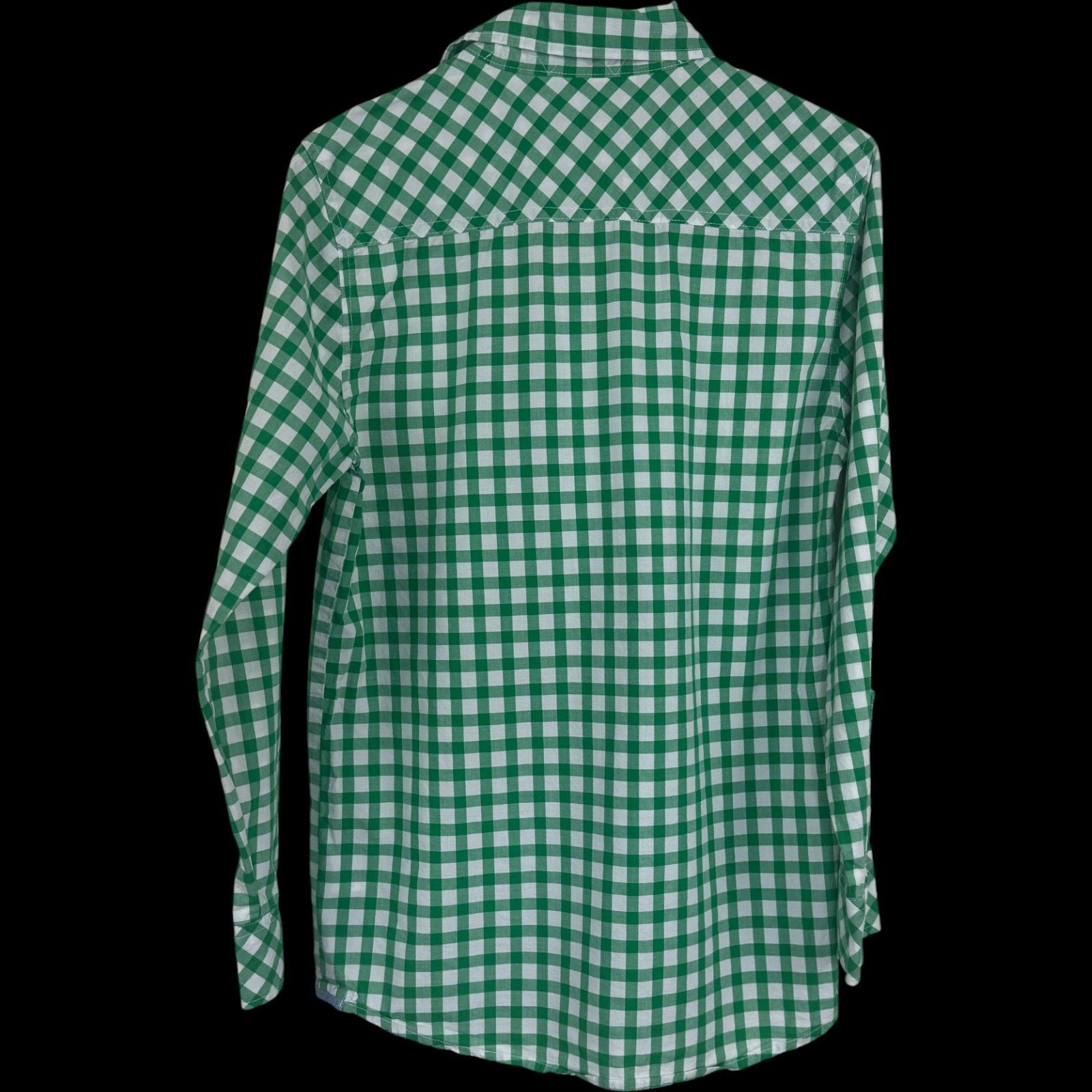 Eddie Bauer Eddie Bauer Kids XL Green White Gingham Long Sleeve Shirt Size US XL / EU 56 / 4 - 6 Thumbnail