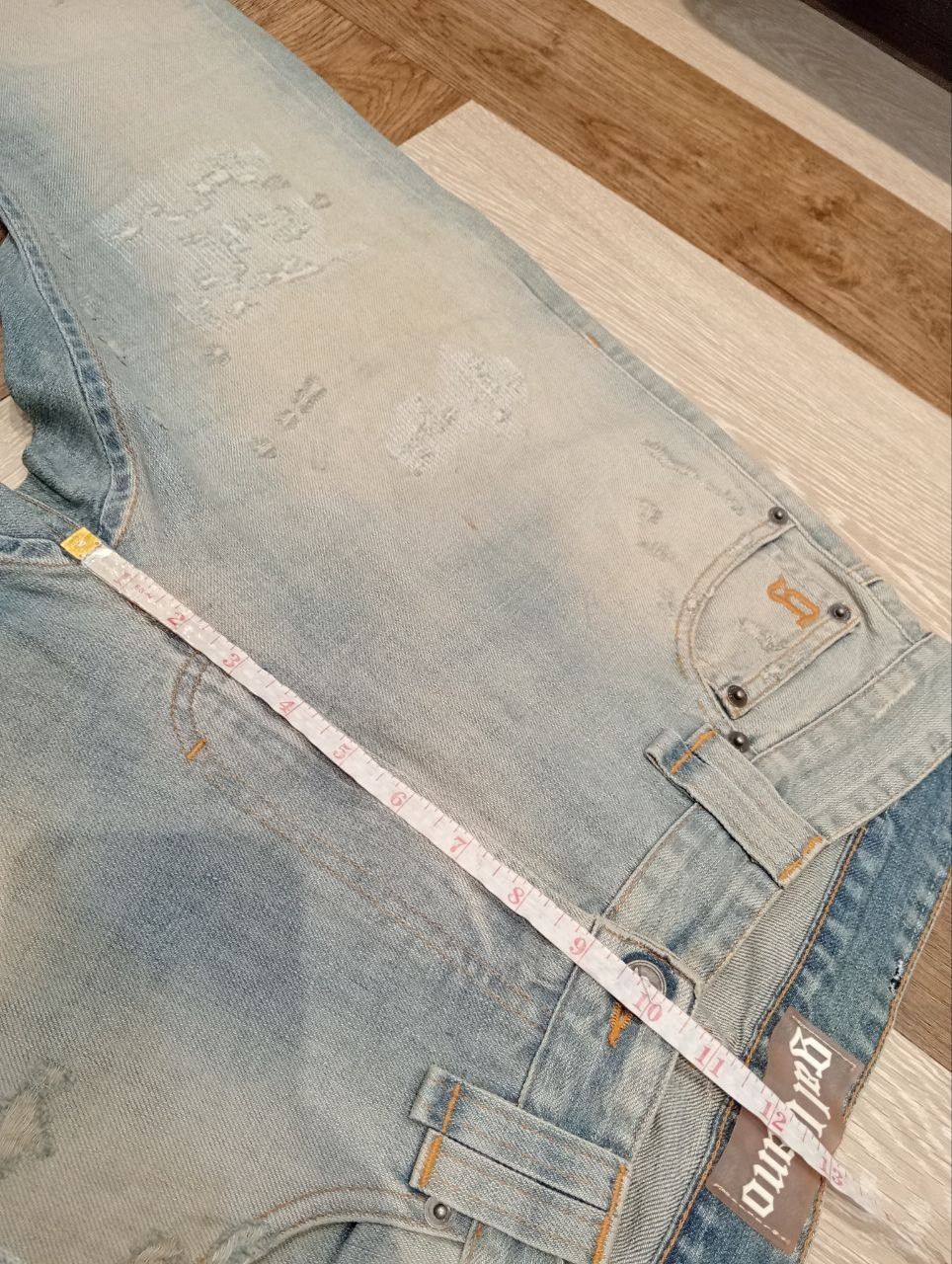 John Galliano GALLIANO ITALY BLUE DENIM SLIM DISTRESSED PANTS Size US 32 / EU 48 - 18 Thumbnail