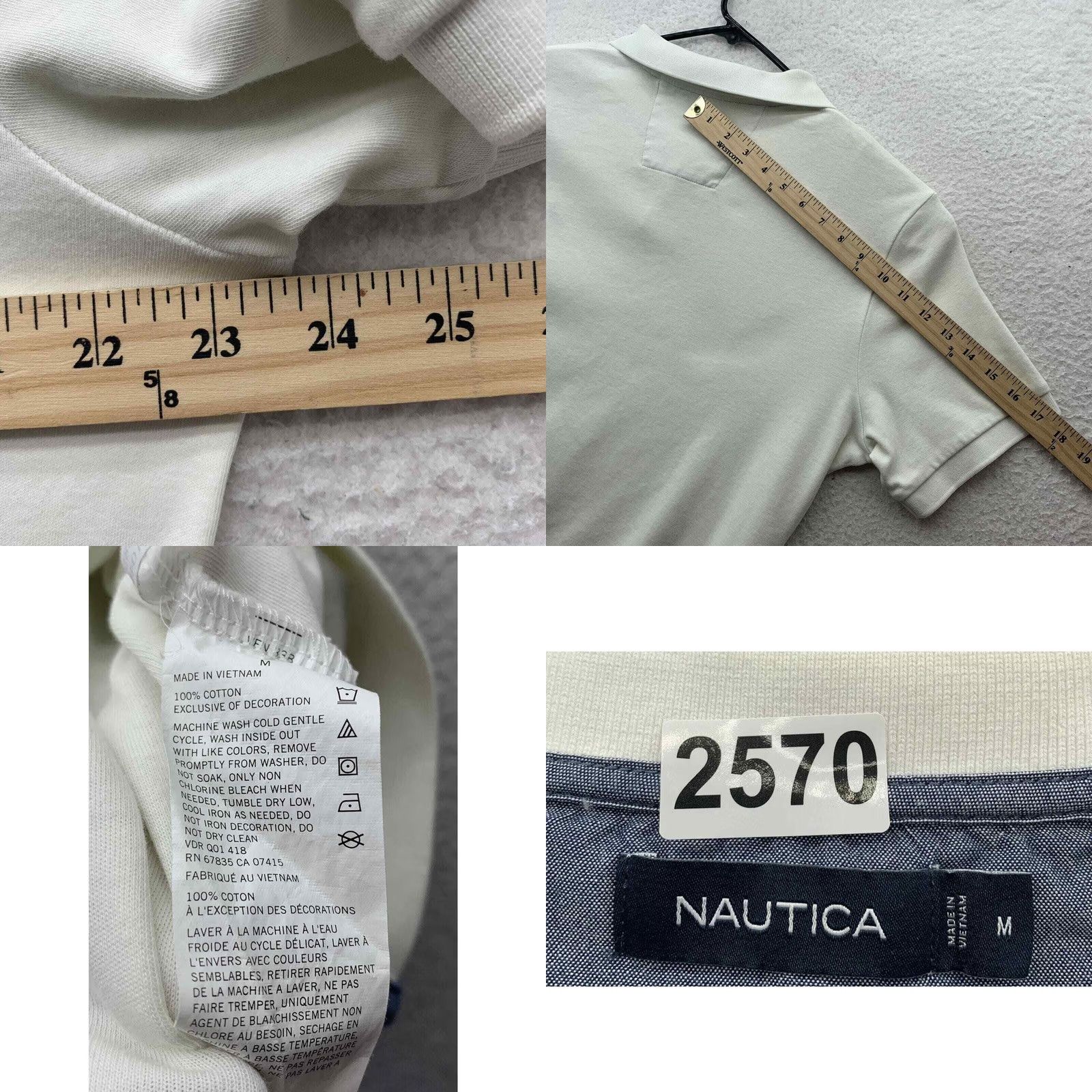 Nautica Nautica Polo Shirt Mens Medium M Soft Touch Casual Golf White Preppy Stretch Dad Size US M / EU 48-50 / 2 - 8 Thumbnail