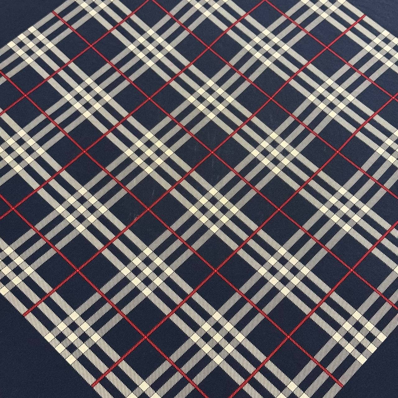 Burberry × Vintage Vintage Burberry Checked Silk Scarf Size ONE SIZE - 4 Thumbnail