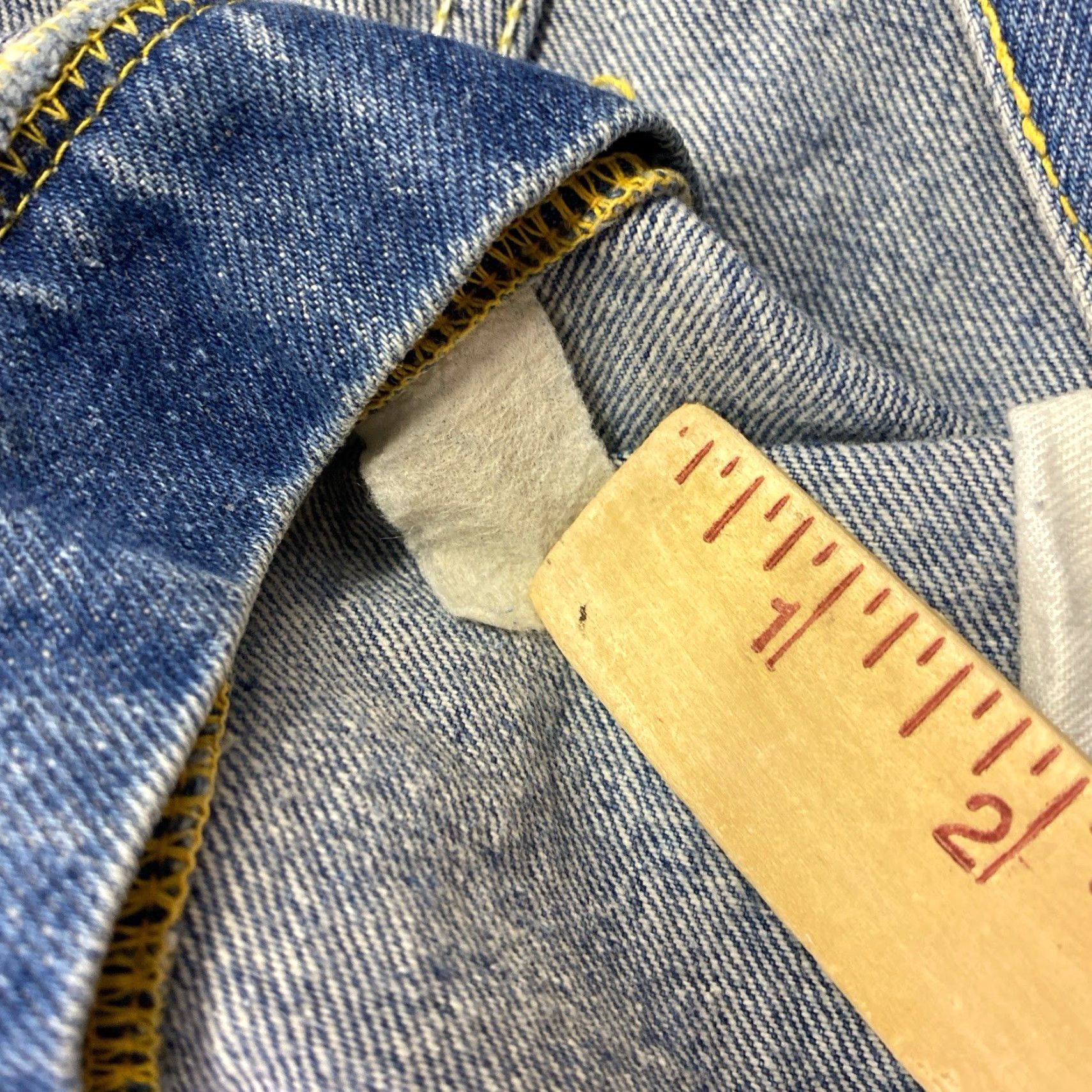 Lee VINTAGE Lee Riders Jeans 36x31 Slim Men 80s Straight Denim Blue Brown Button Zipper Logo 80s Classic Fit Lee 31in Inseam Size US 36 / EU 52 - 3 Thumbnail