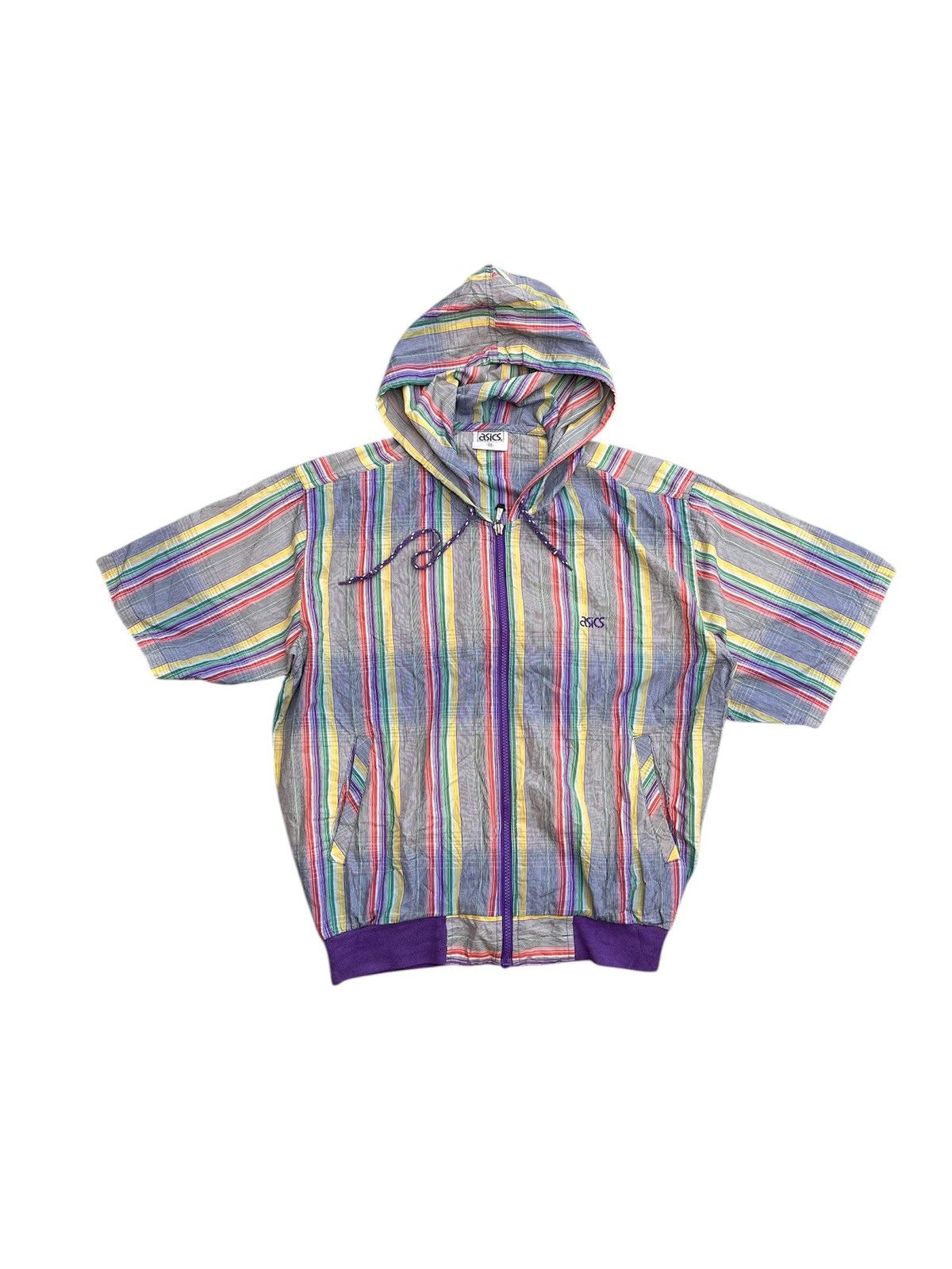 Asics Vintage Asics Rainbow Running Jacket Size US S / EU 44-46 / 1 - 1 Thumbnail