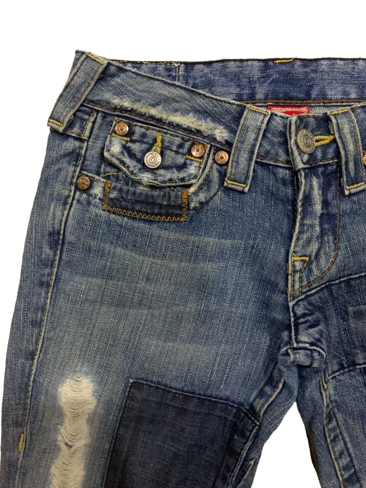 Beauty Beast × If Six Was Nine × True Religion 🔥Flare🔥 Vintage True Religion Section Joey Patches Jeans Size 26" / US 2 / IT 38 - 7 Thumbnail
