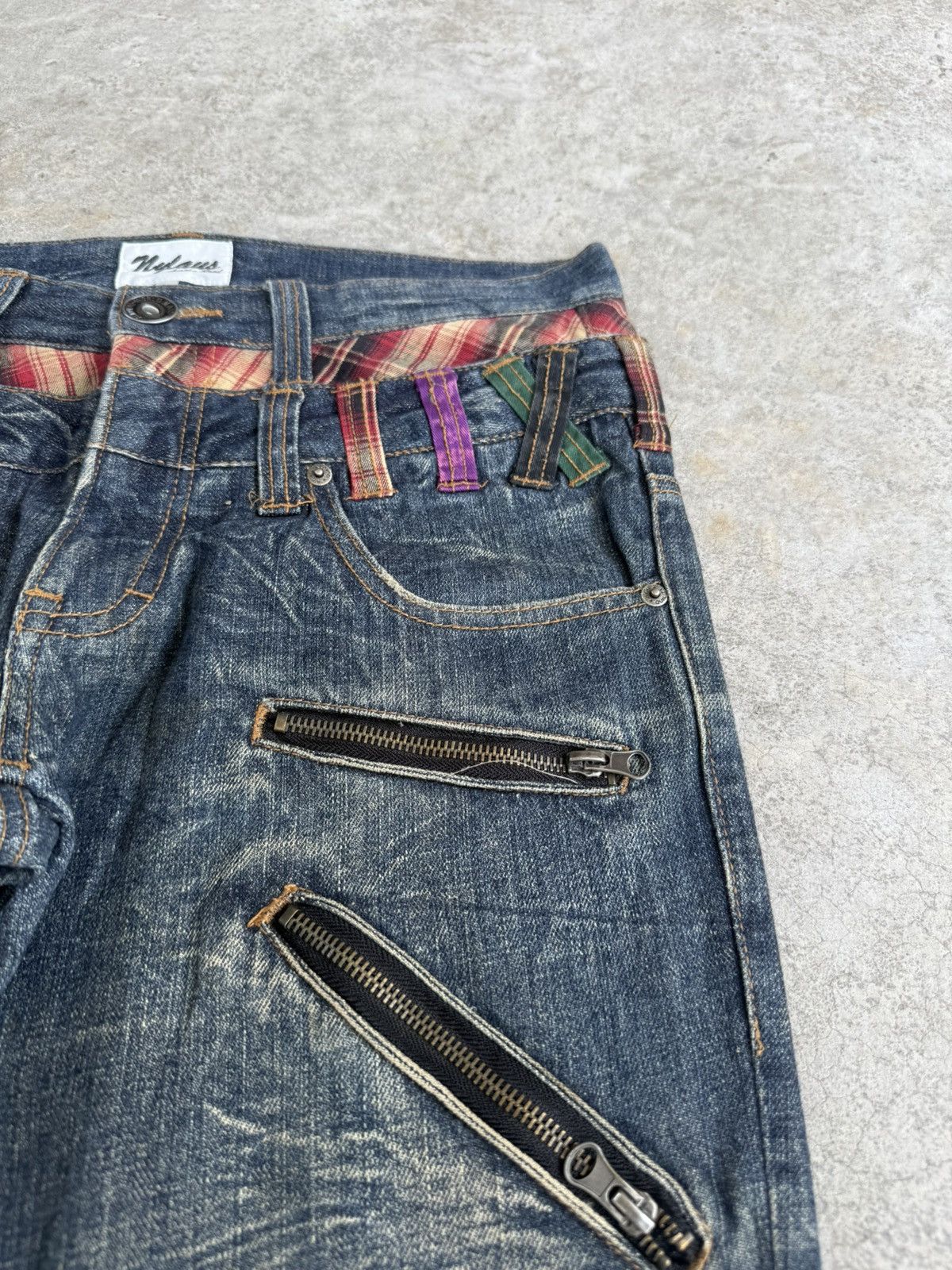 Hysteric Glamour Japanese Nylaus Double Waist Distressed Jeans Size US 32 / EU 48 - 16 Thumbnail